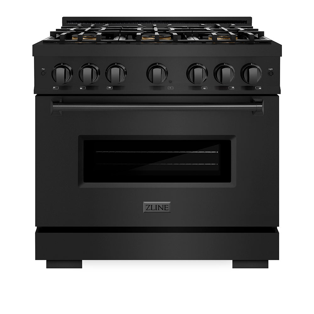 ZLINE 36 in. 5.2 cu. ft. Classic Gas Range with 6 Burner DuoPro™ Cooktop and Convection Gas Oven in Satin Stainless Steel (PCGRS-36)