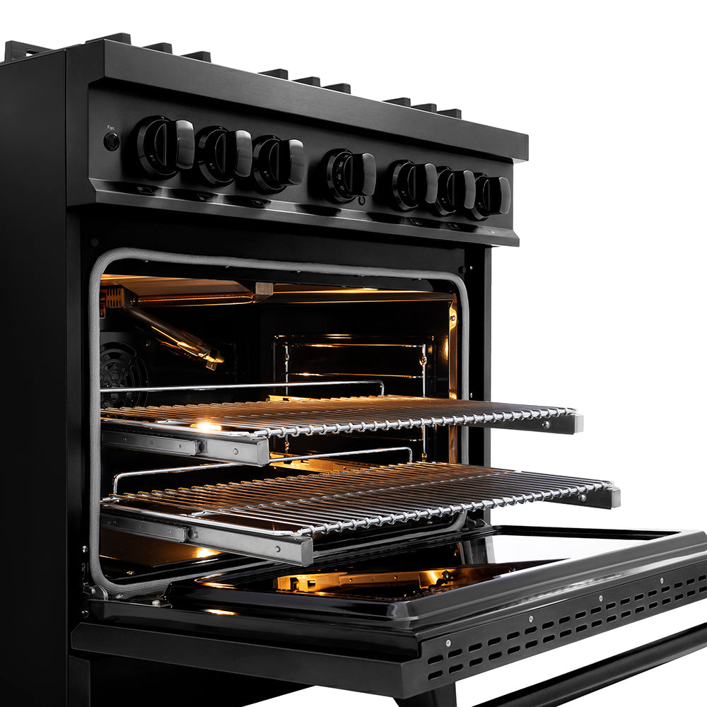 ZLINE 36 in. 5.2 cu. ft. Classic Gas Range with 6 Burner DuoPro™ Cooktop and Convection Gas Oven in Satin Stainless Steel (PCGRS-36)