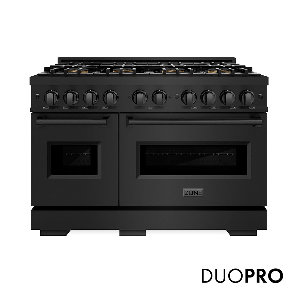ZLINE 48 in. 6.7 cu. ft. Classic Gas Range with 8 Burner DuoPro™ Cooktop and Dual Ovens in Satin Stainless Steel (PCGRS-48)