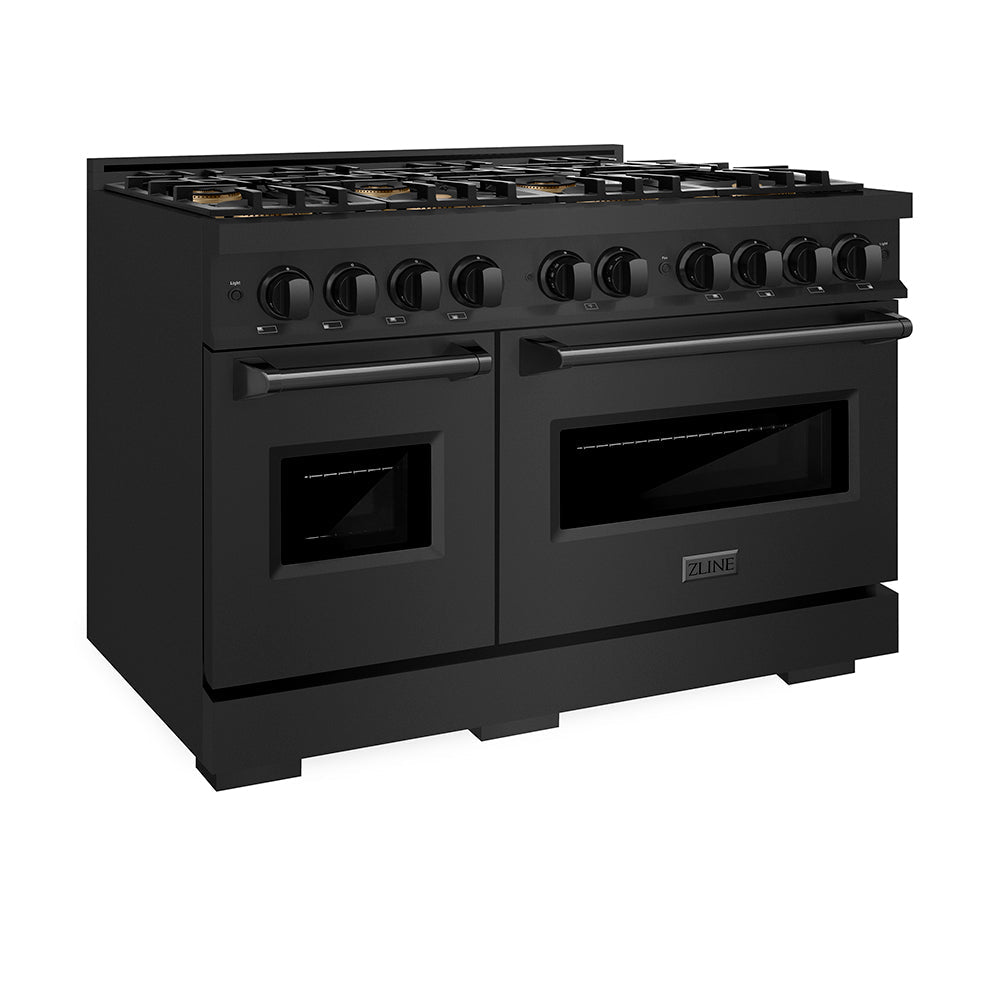 ZLINE 48 in. 6.7 cu. ft. Classic Gas Range with 8 Burner DuoPro™ Cooktop and Dual Ovens in Satin Stainless Steel (PCGRS-48)