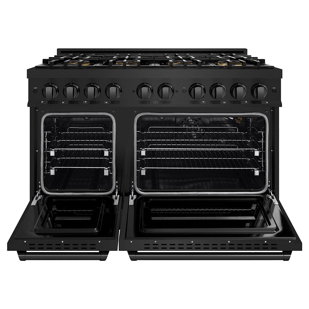 ZLINE 48 in. 6.7 cu. ft. Classic Gas Range with 8 Burner DuoPro™ Cooktop and Dual Ovens in Satin Stainless Steel (PCGRS-48)