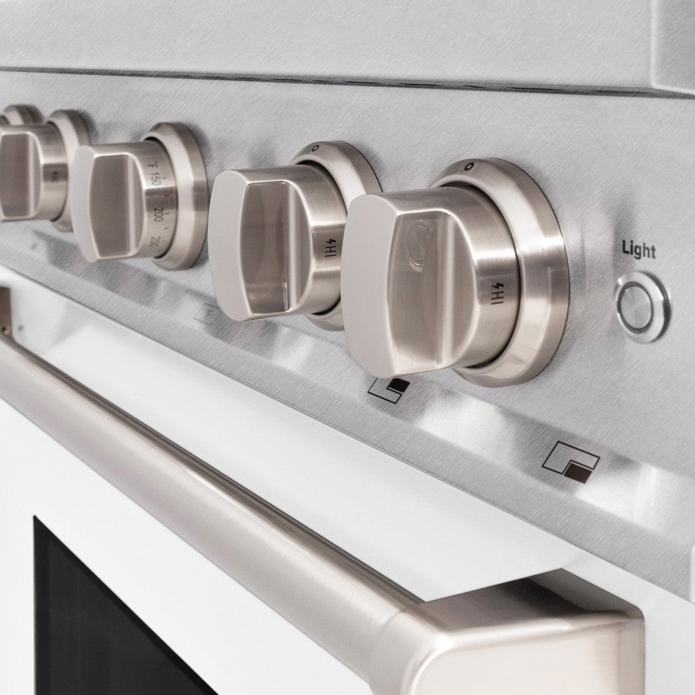 ZLINE 30 in. 4.2 cu. ft. Classic Gas Range with 4 Burner Cooktop and Convection Gas Oven in Satin Stainless Steel (CGRS-30)