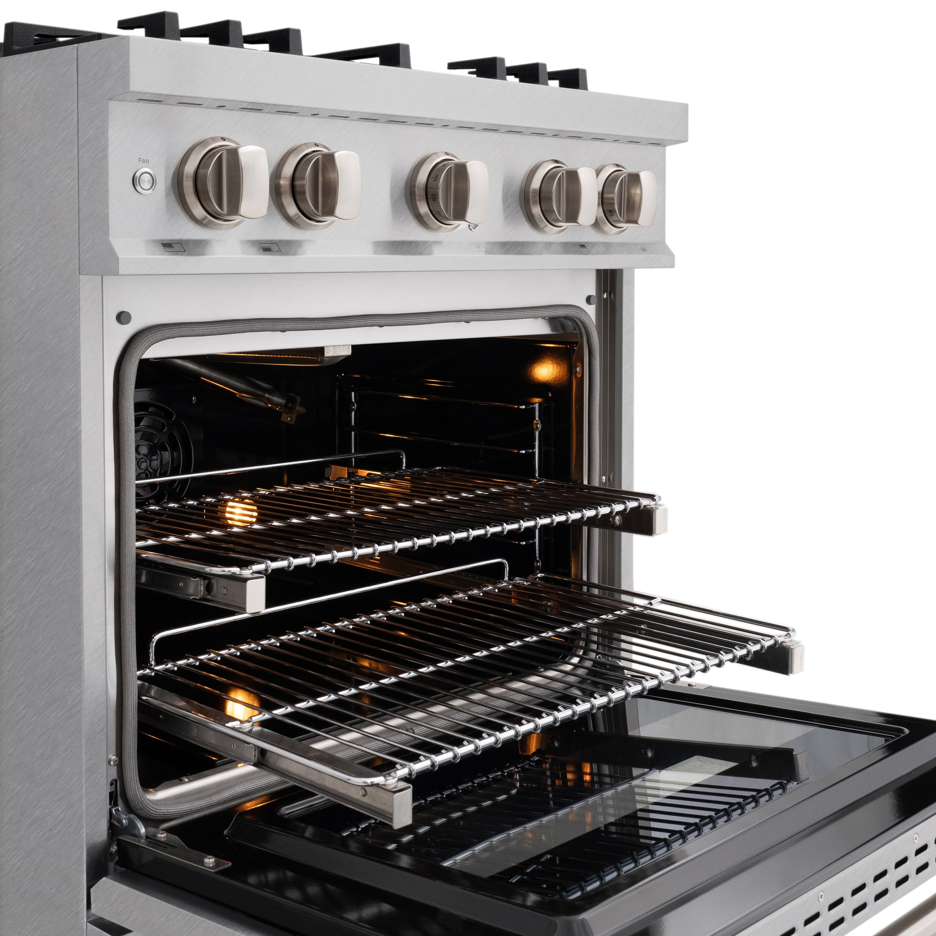 ZLINE 30 in. 4.2 cu. ft. Classic Gas Range with 4 Burner Cooktop and Convection Gas Oven in Satin Stainless Steel (CGRS-30)