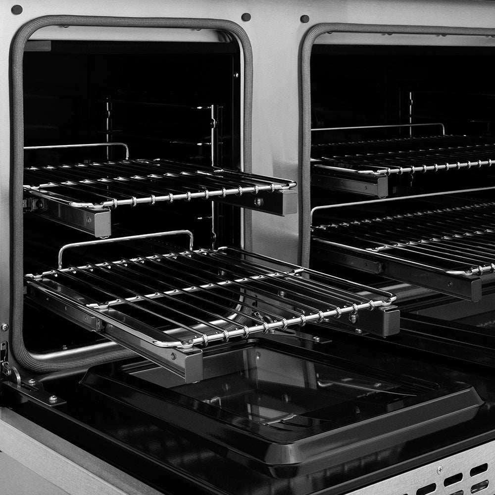 ZLINE Autograph Edition 48 in. 6.7 cu. ft. Classic Dual Fuel Range with 8 Burner DuoPro™ Cooktop and Dual Ovens in Stainless Steel and Champagne Bronze Accents (PCDRZ-48-CB)