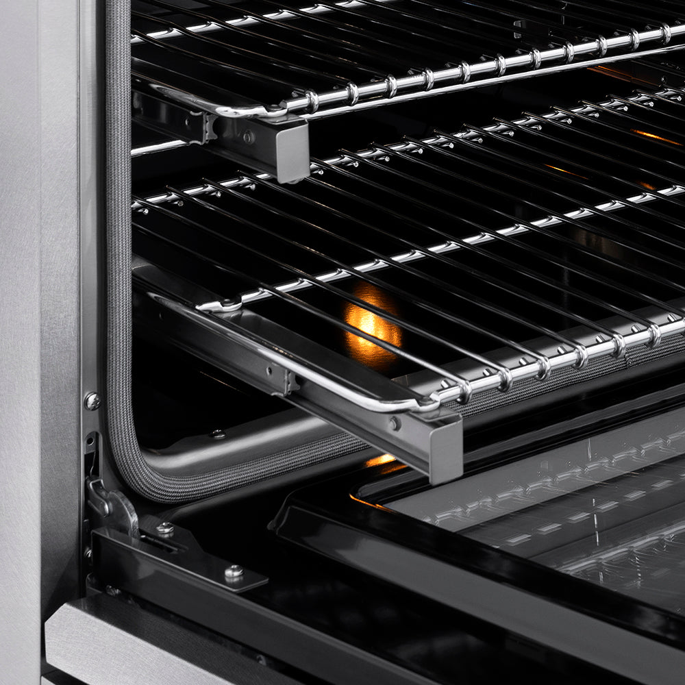 ZLINE Autograph Edition 48 in. 6.7 cu. ft. Classic Dual Fuel Range with 8 Burner DuoPro™ Cooktop and Dual Ovens in Stainless Steel and Champagne Bronze Accents (PCDRZ-48-CB)