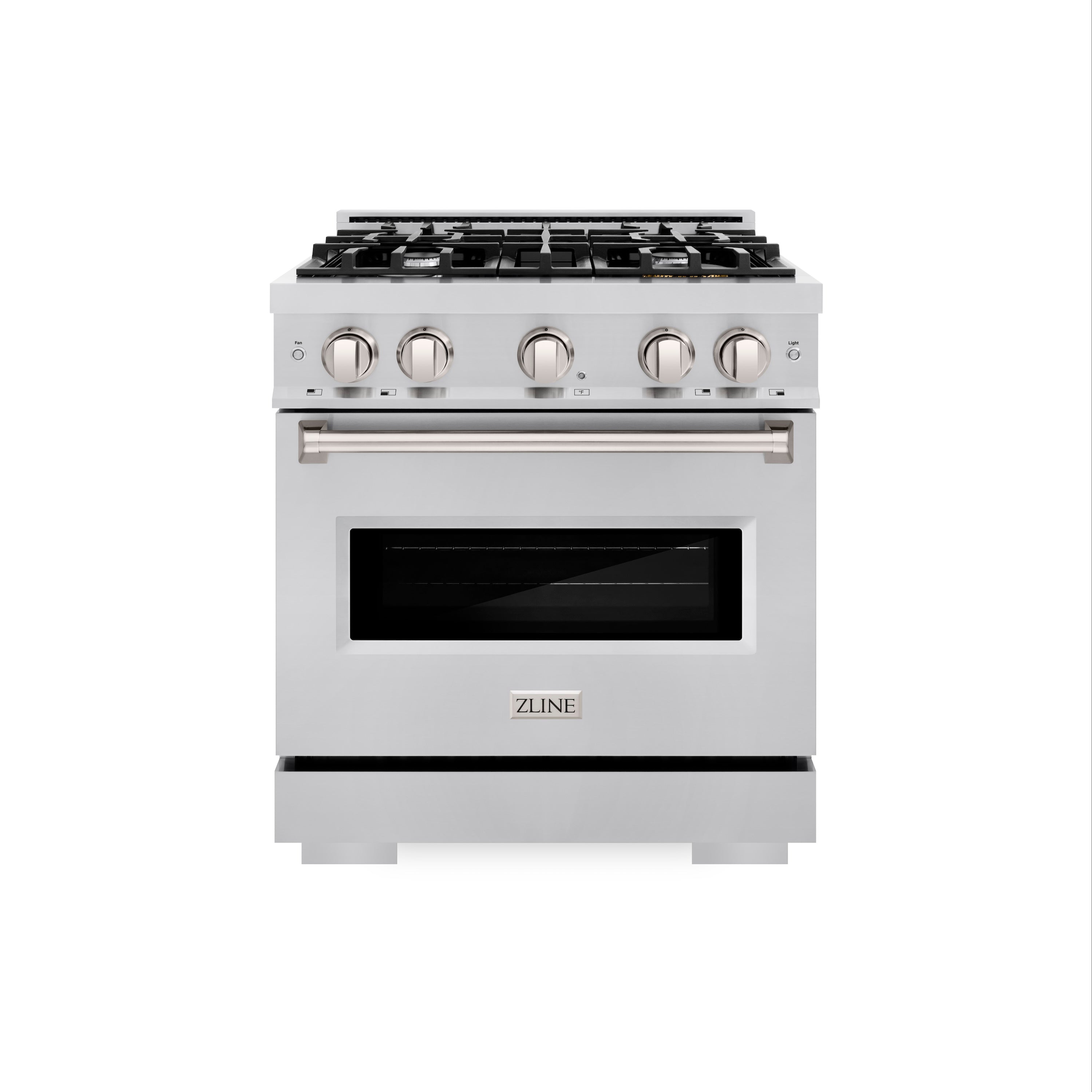ZLINE 30 in. 4.2 cu. ft. Classic Dual Fuel Range with 4 Burner Gas Cooktop and Electric Convection Oven in Stainless Steel (CDR30)