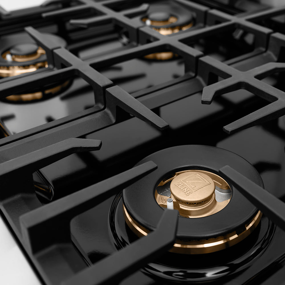 ZLINE 30 in. 4.2 cu. ft. Classic Dual Fuel Range with 4 Burner DuoPro™ Cooktop and Electric Convection Oven in Satin Stainless Steel (PCDRS-30)
