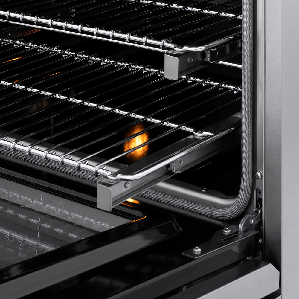 ZLINE Autograph Edition 48 in. 6.7 cu. ft. Classic Dual Fuel Range with 8 Burner DuoPro™ Cooktop and Dual Ovens in Stainless Steel and Champagne Bronze Accents (PCDRZ-48-CB)