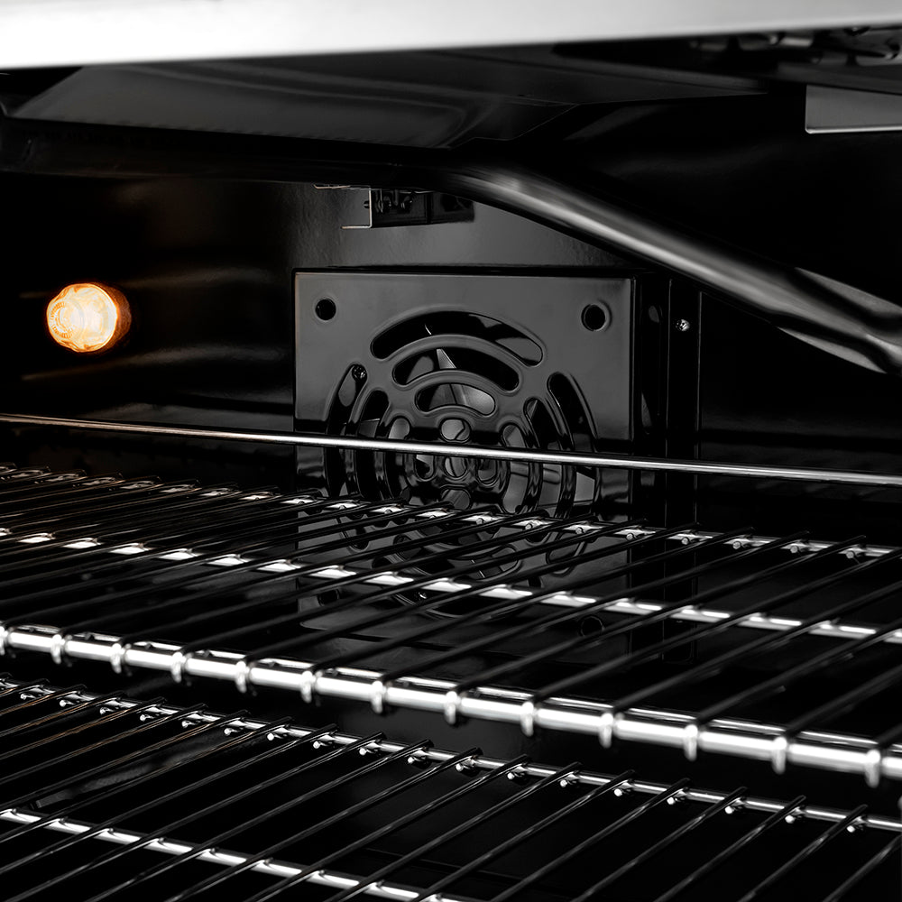 ZLINE Autograph Edition 36 in. 5.2 cu. ft. Classic Gas Range with 6 Burner DuoPro™ Cooktop and Convection Gas Oven in Satin Stainless Steel and Champagne Bronze Accents (PCGRSZ-36-CB)