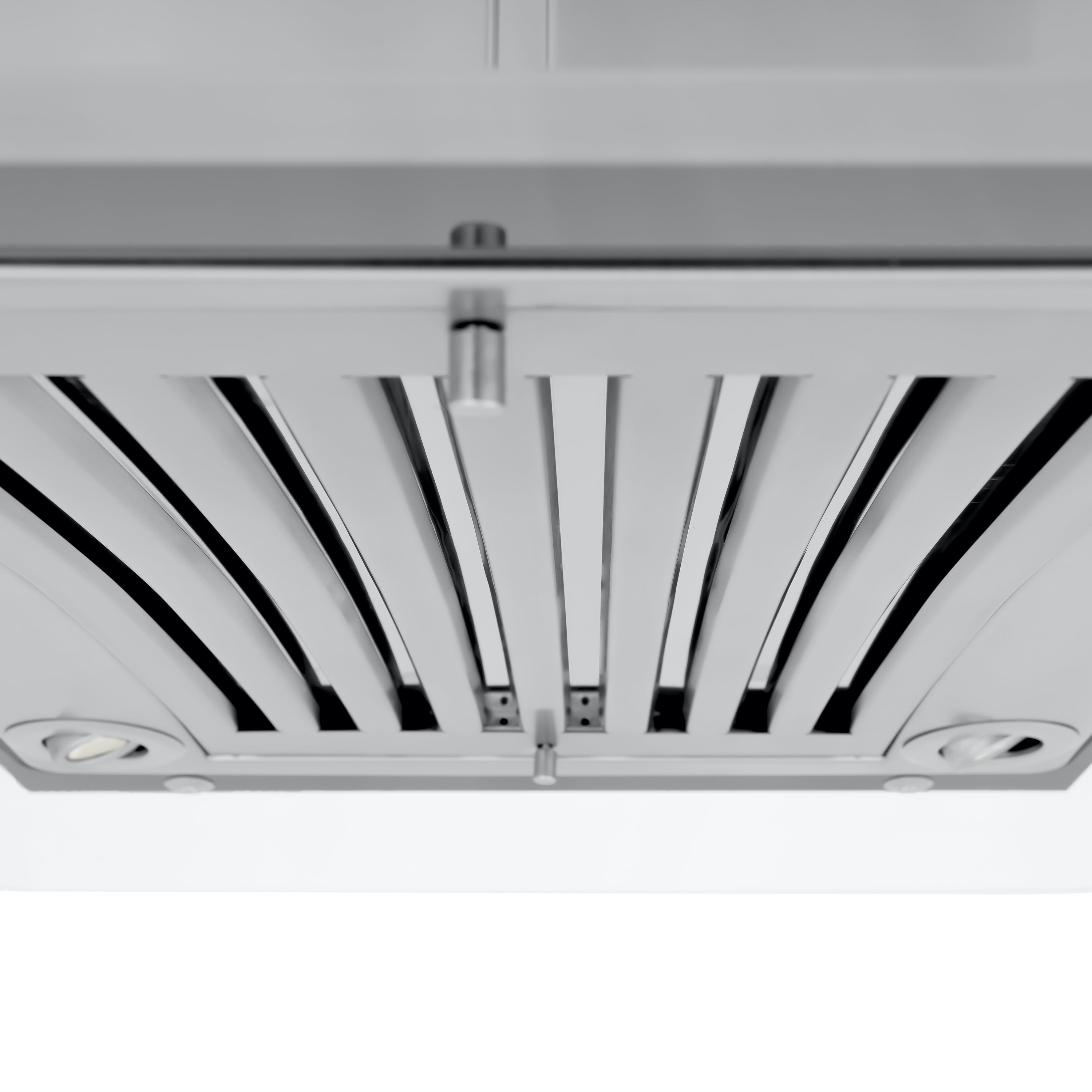 36" ZLINE CrownSoundâ¢Ducted Vent Island Mount Range Hood in Stainless Steel with Built-in Bluetooth Speakers (GL9iCRN-BT-36)