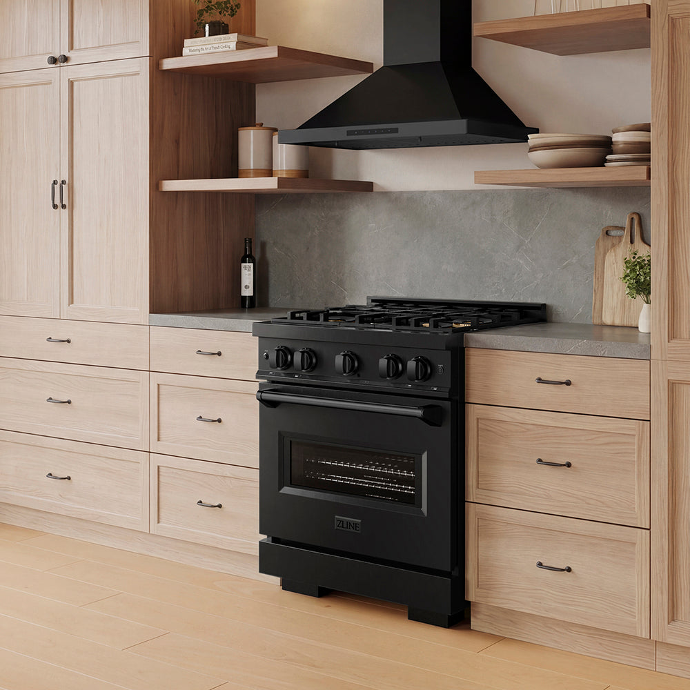 ZLINE 30 in. 4.2 cu. ft. Classic Gas Range with 4 Burner DuoPro™ Cooktop and Convection Gas Oven in Satin Stainless Steel (PCGRS-30)
