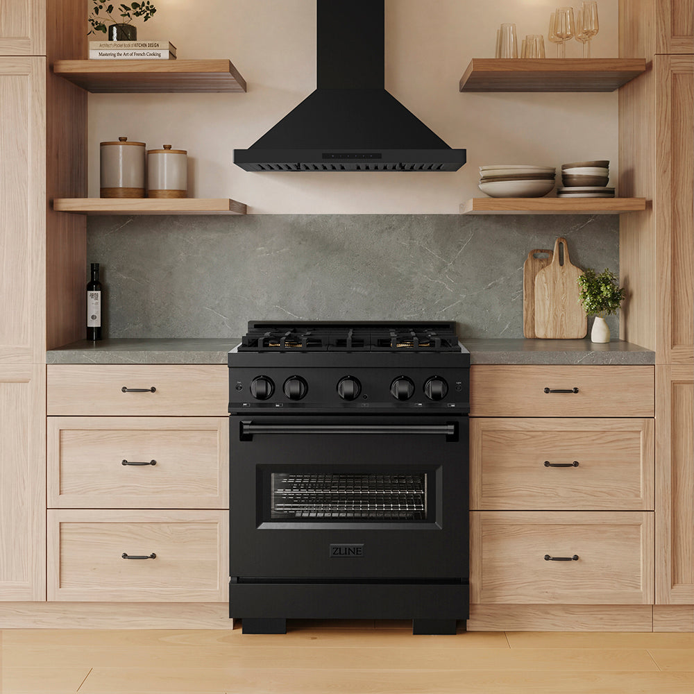 ZLINE 30 in. 4.2 cu. ft. Classic Gas Range with 4 Burner DuoPro™ Cooktop and Convection Gas Oven in Satin Stainless Steel (PCGRS-30)