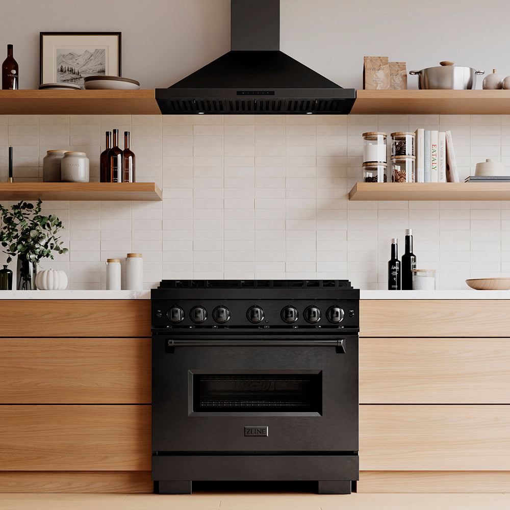 ZLINE 36 in. 5.2 cu. ft. Classic Gas Range with 6 Burner DuoPro™ Cooktop and Convection Gas Oven in Satin Stainless Steel (PCGRS-36)