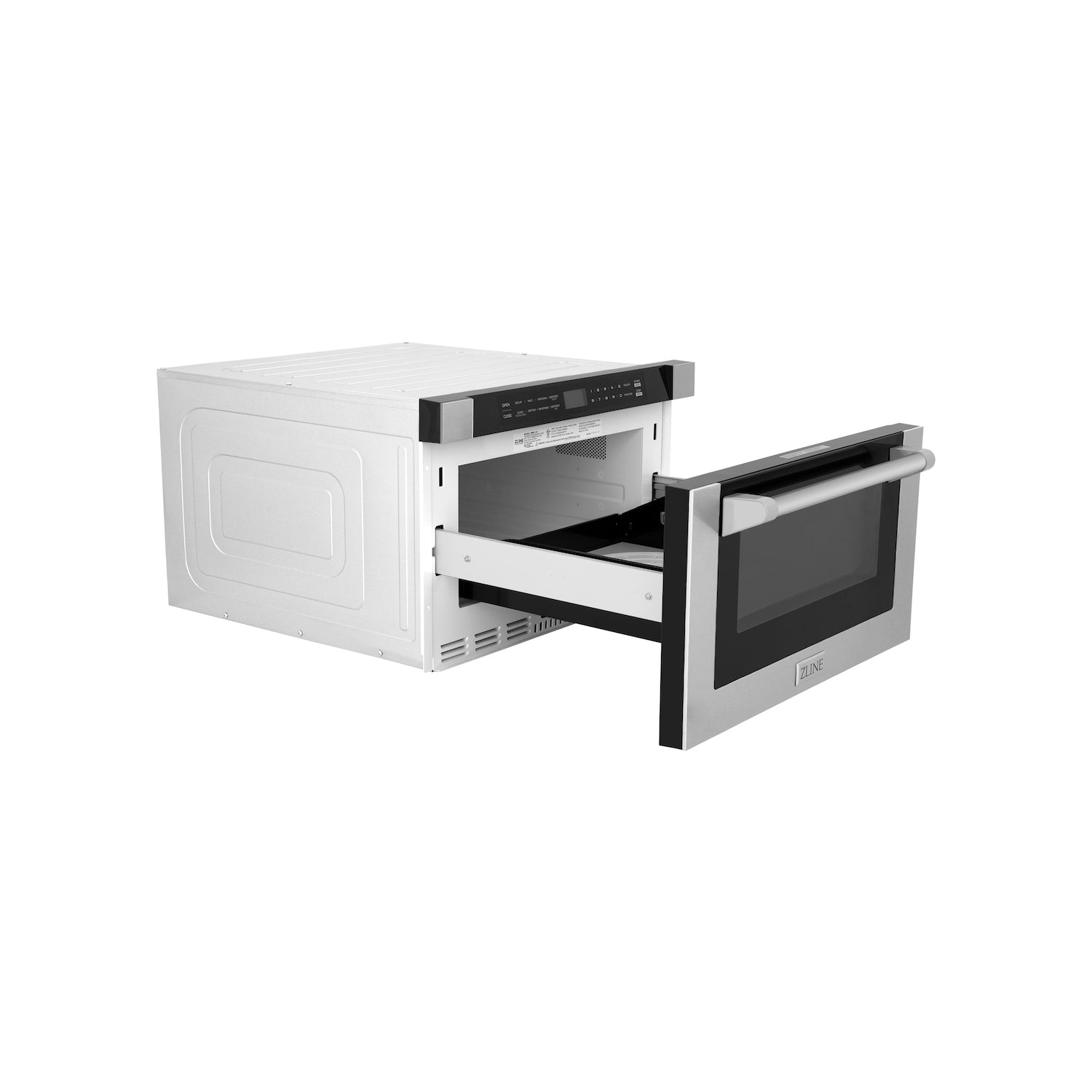 ZLINE 24" 1.2 cu. ft. Built-in Microwave Drawer with a Traditional Handle in Stainless Steel