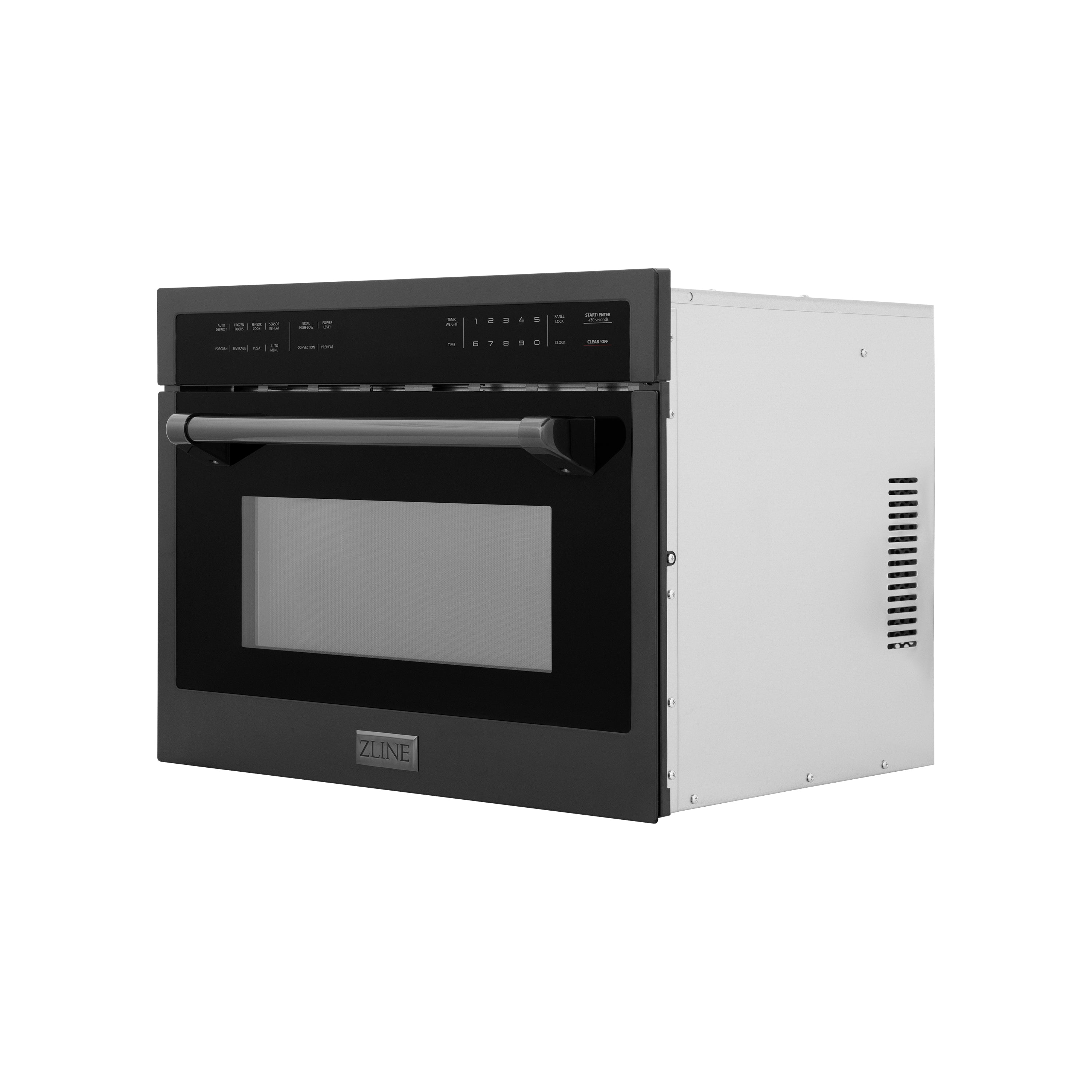 ZLINE 24" 1.6 cu ft. Built-in Convection Microwave Oven in Black Stainless Steel with Speed and Sensor Cooking