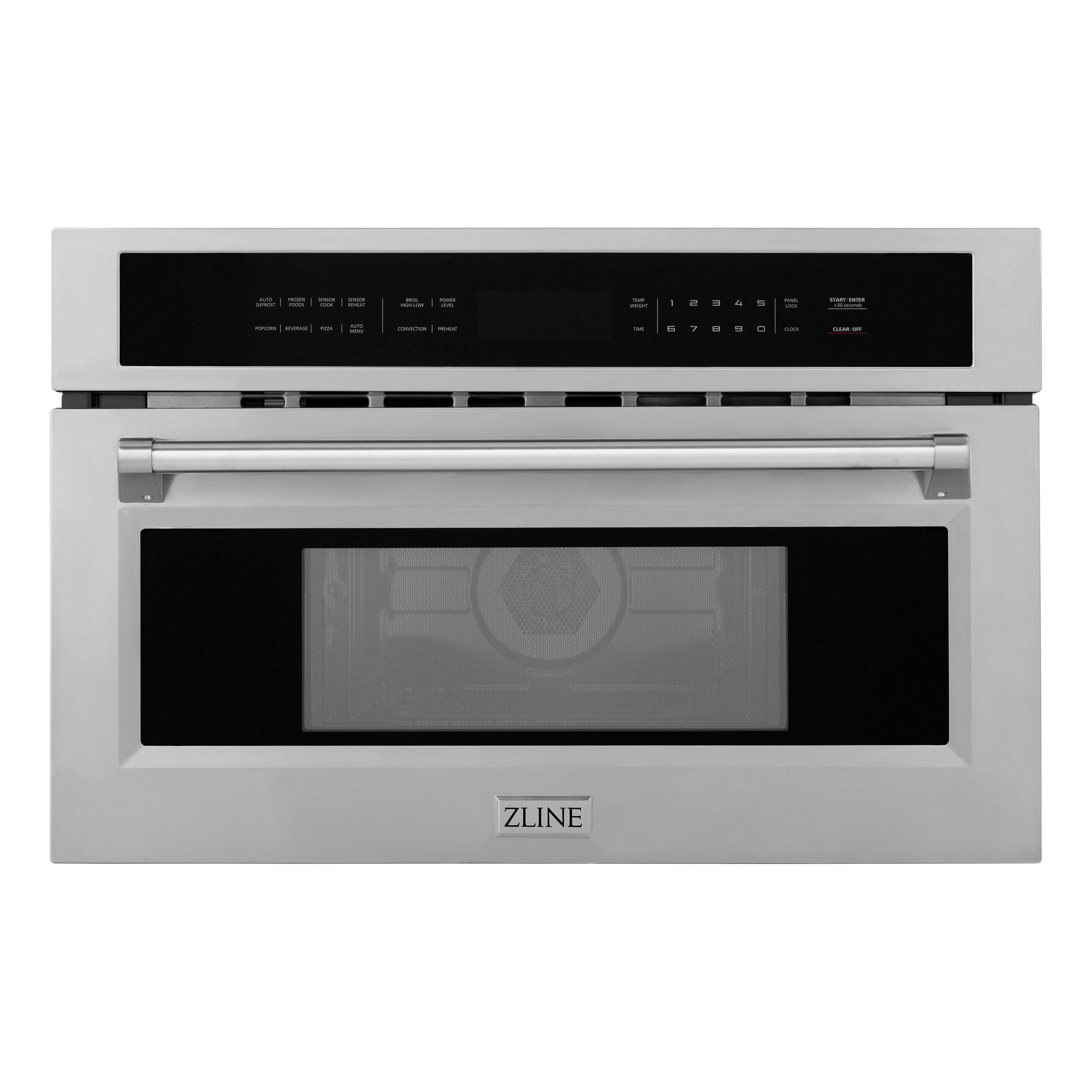 ZLINE 30” 1.6 cu ft. Built-in Convection Microwave Oven in Stainless Steel with Speed and Sensor Cooking