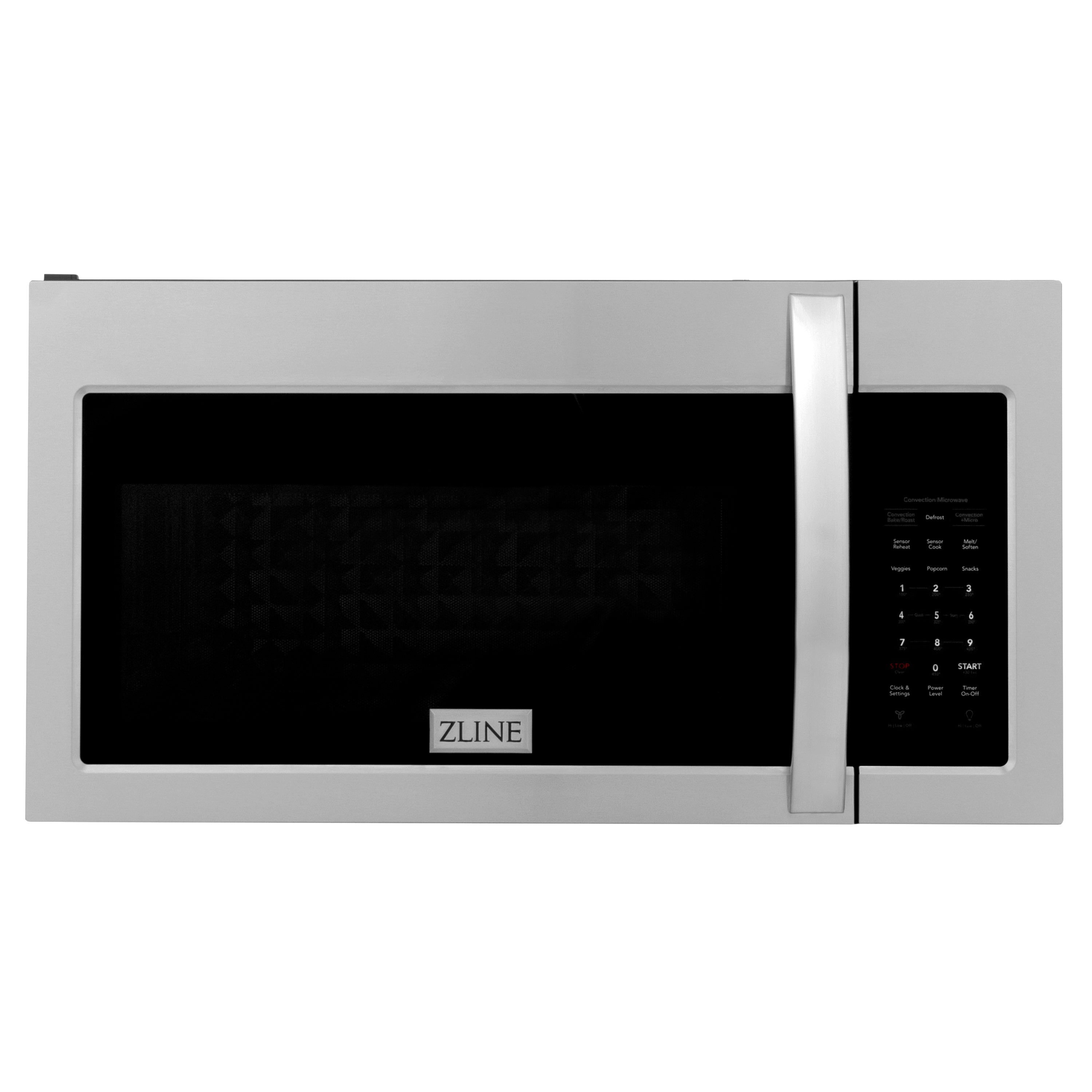 ZLINE 1.5 cu. 30ft. Over the Range Convection Microwave Oven in Stainless Steel with Modern Handle and Sensor Cooking