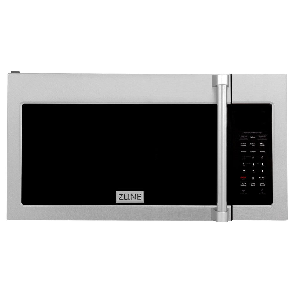 ZLINE 1.5 cu. 30ft. Over the Range Convection Microwave Oven in Fingerprint Resistant Stainless Steel with Traditional Handle and Sensor Cooking