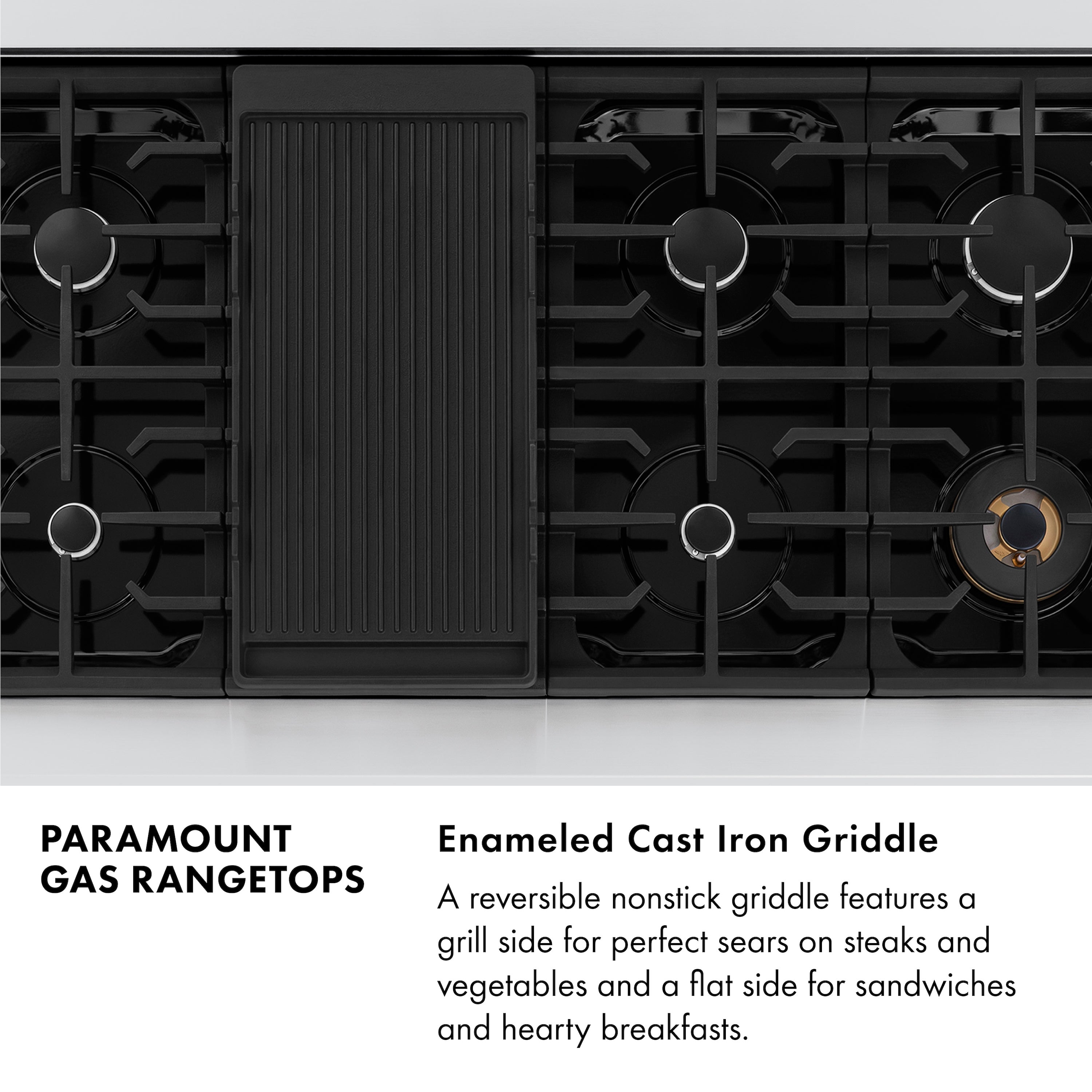 ZLINE 48 in. Paramount Gas Rangetop with 8 Burners and Porcelain Cooktop in Stainless Steel (SRT48)