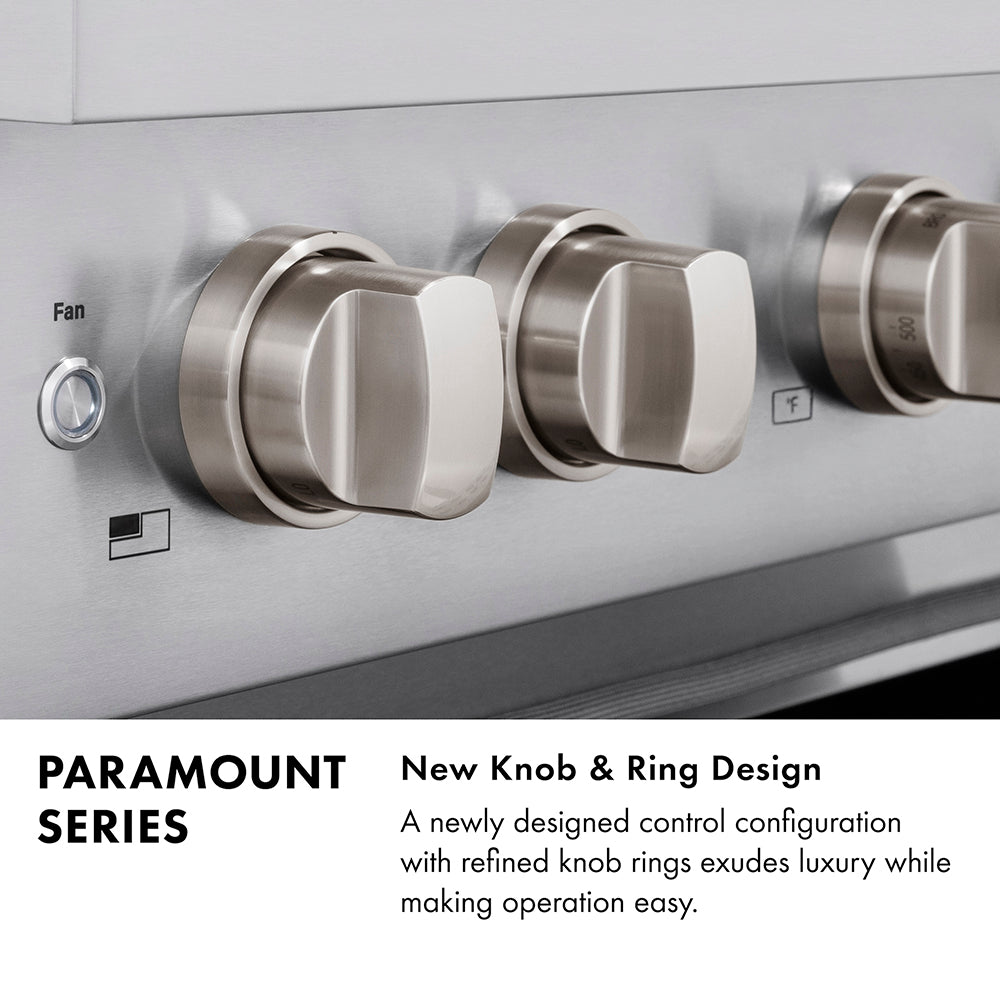ZLINE Autograph Edition 48 in. 6.7 cu. ft. Paramount Dual Fuel Range with 8 Burner DuoPro™ Cooktop and Dual Ovens in Stainless Steel and Champagne Bronze Accents (PSDRZ-48-CB)