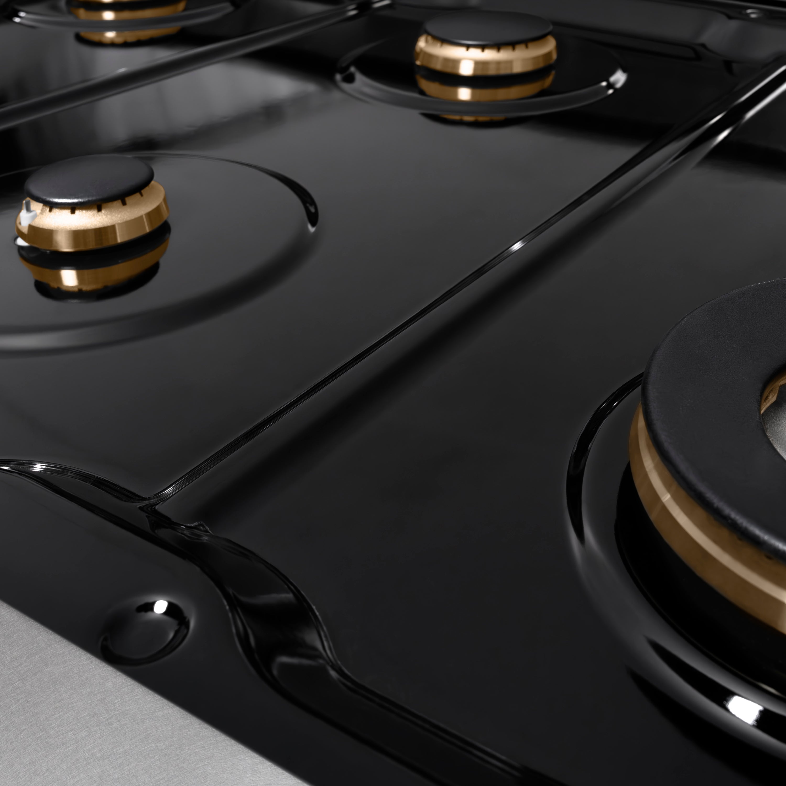 ZLINE 48 in. Paramount Gas Rangetop with 8 Brass Burners and Porcelain Cooktop in Satin Stainless Steel (SRTS-BR-48)