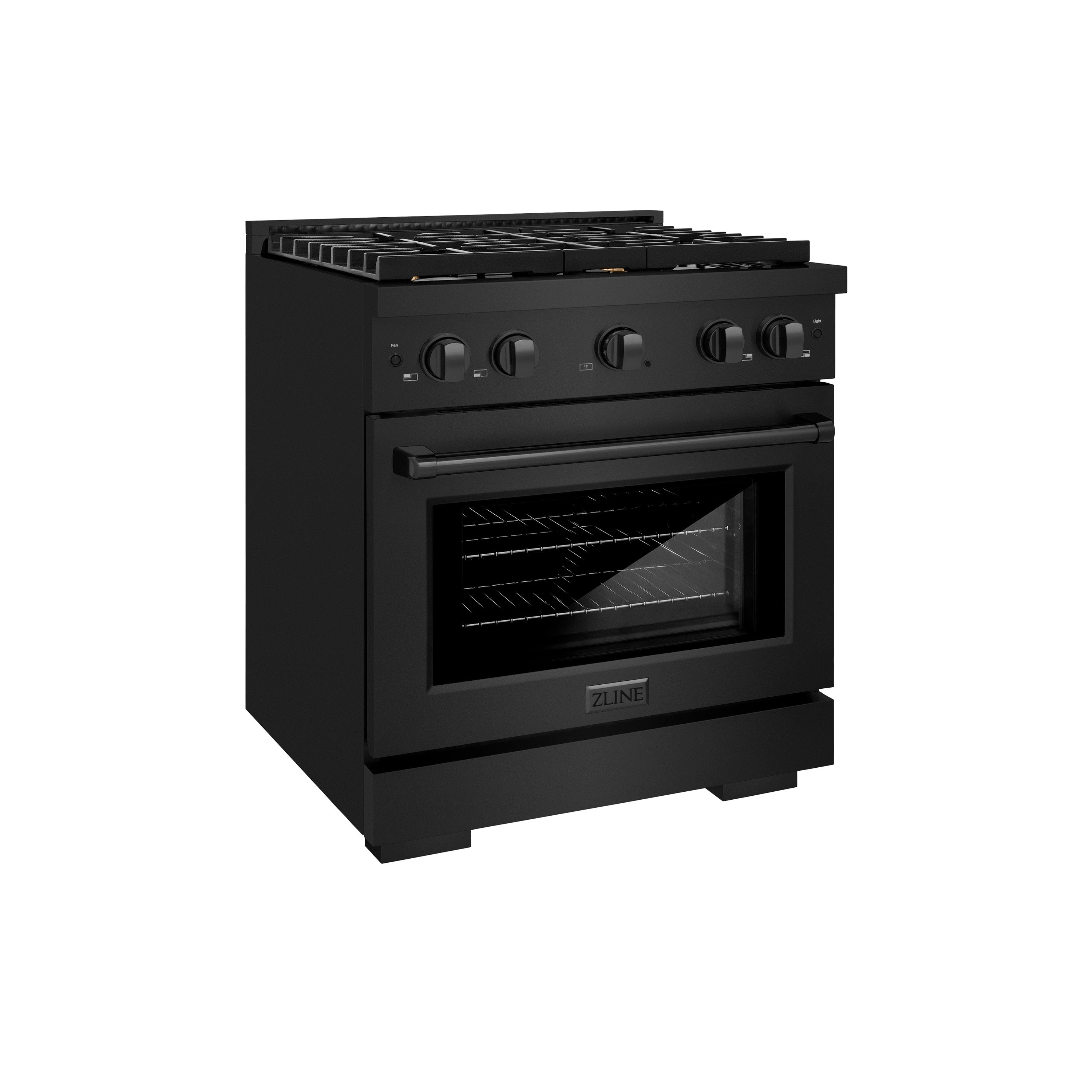 ZLINE 30 in. 4.2 cu. ft. Paramount Dual Fuel Range with Gas Cooktop and Electric Convection Oven in Stainless Steel with 4 Brass Burners (SDR-BR-30)