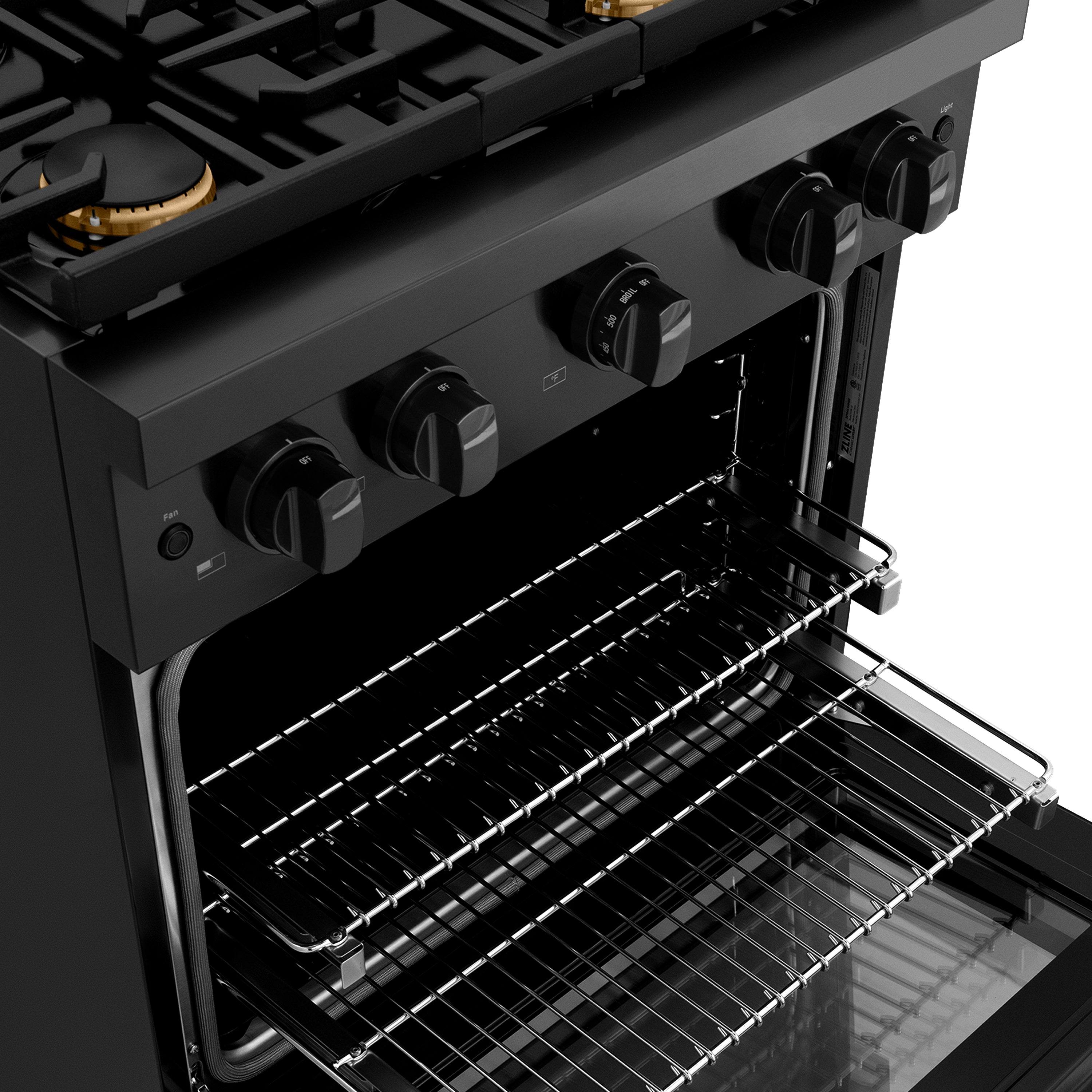ZLINE 30 in. 4.2 cu. ft. Paramount Dual Fuel Range with Gas Cooktop and Electric Convection Oven in Stainless Steel with 4 Brass Burners (SDR-BR-30)