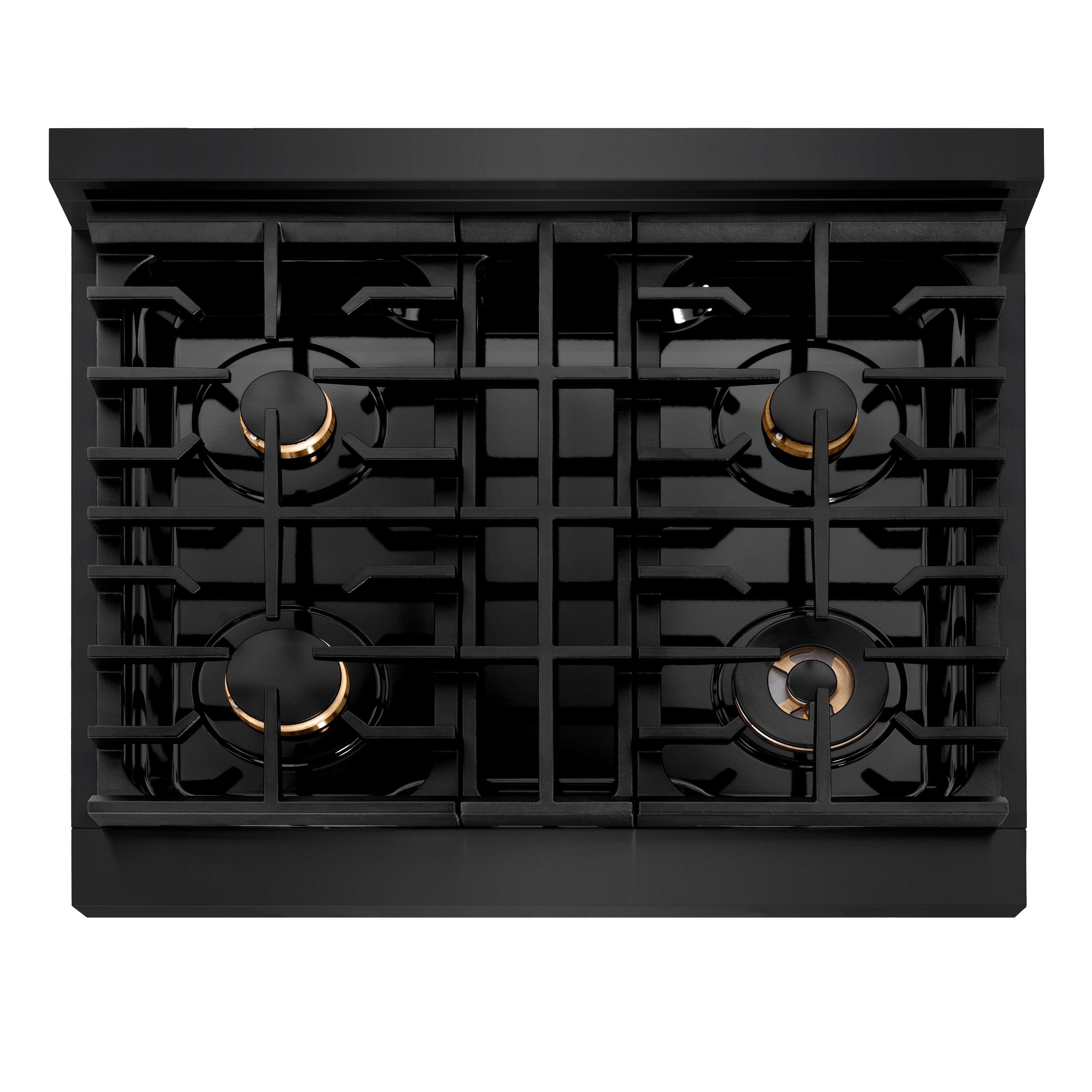 ZLINE 30 in. 4.2 cu. ft. Paramount Dual Fuel Range with Gas Cooktop and Electric Convection Oven in Stainless Steel with 4 Brass Burners (SDR-BR-30)