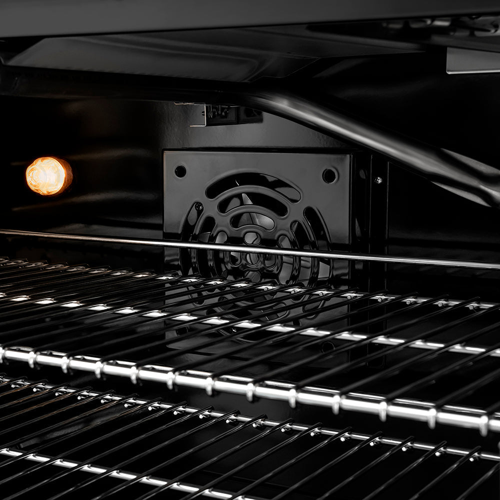 ZLINE Autograph Edition 48 in. 6.7 cu. ft. Paramount Gas Range with 8 Burner DuoPro™ Cooktop and Dual Ovens with White Matte Doors and Matte Black Accents (PSGRZ-WM-48-MB)