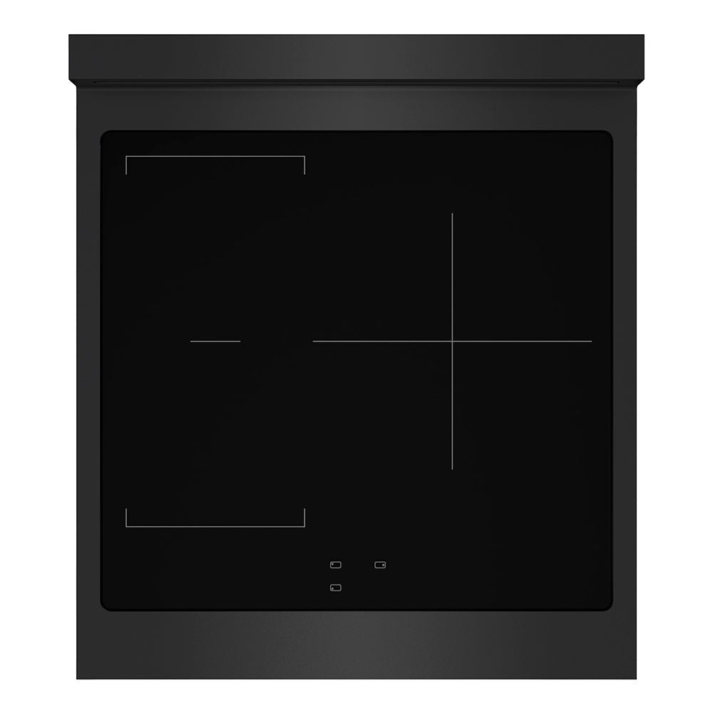 ZLINE Autograph Edition 24 in. 3.2 cu. ft. Paramount Induction Range with 3 Element Cooktop and Electric Convection Oven in Stainless Steel with Matte Black Accents (SINRZ-24-MB)