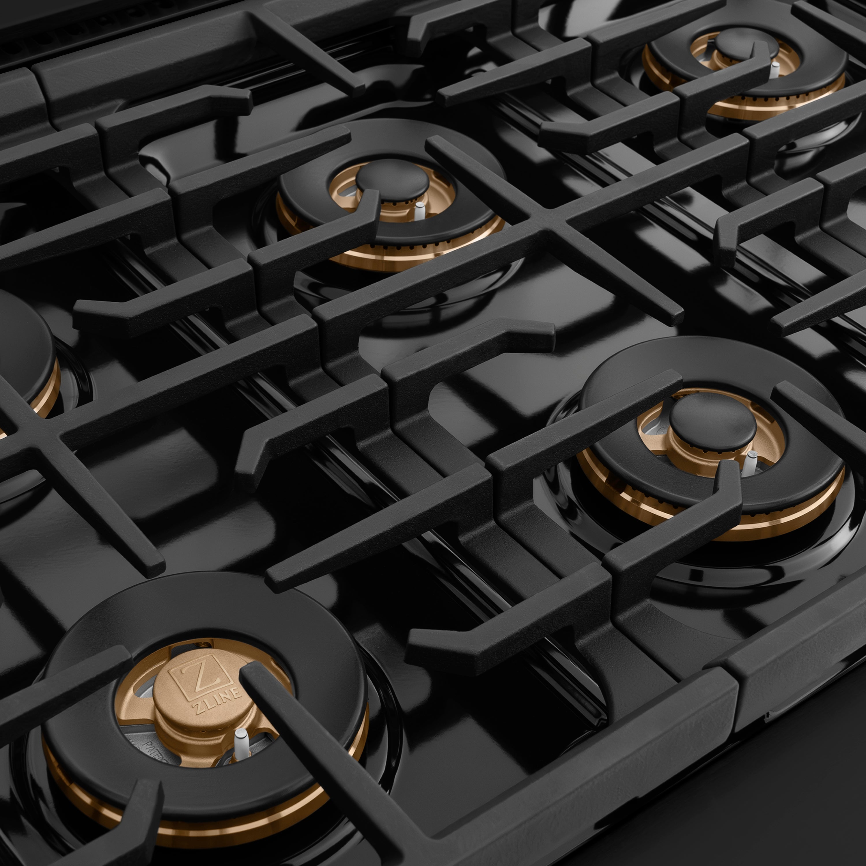 ZLINE Autograph Edition 48 in. 6.7 cu. ft. Paramount Dual Fuel Range with 8 Burner DuoPro™ Cooktop and Dual Ovens in Stainless Steel and Champagne Bronze Accents (PSDRZ-48-CB)