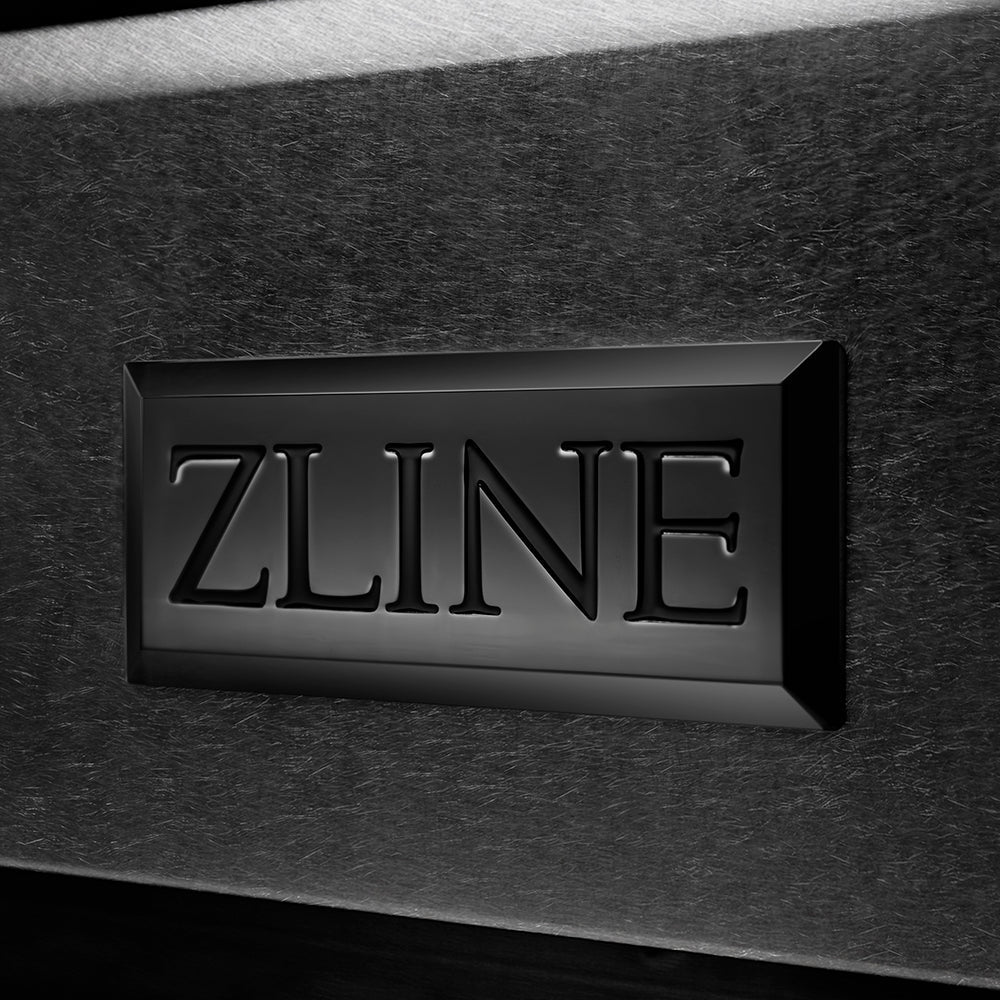 ZLINE 48 in. 6.7 cu. ft. Paramount Double Oven Dual Fuel Range with 8 Burner Gas Cooktop in Stainless Steel with Black Matte Doors (SDR-BLM-48)