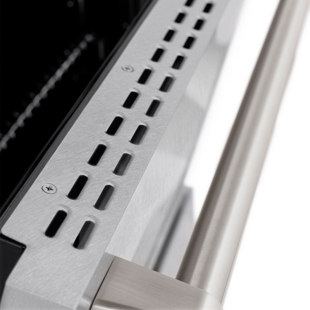 ZLINE 48 in. 6.7 cu. ft. Paramount Dual Fuel Range with 8 Burner DuoPro™ Cooktop and Dual Ovens in Black Stainless Steel (PSDRB-48)