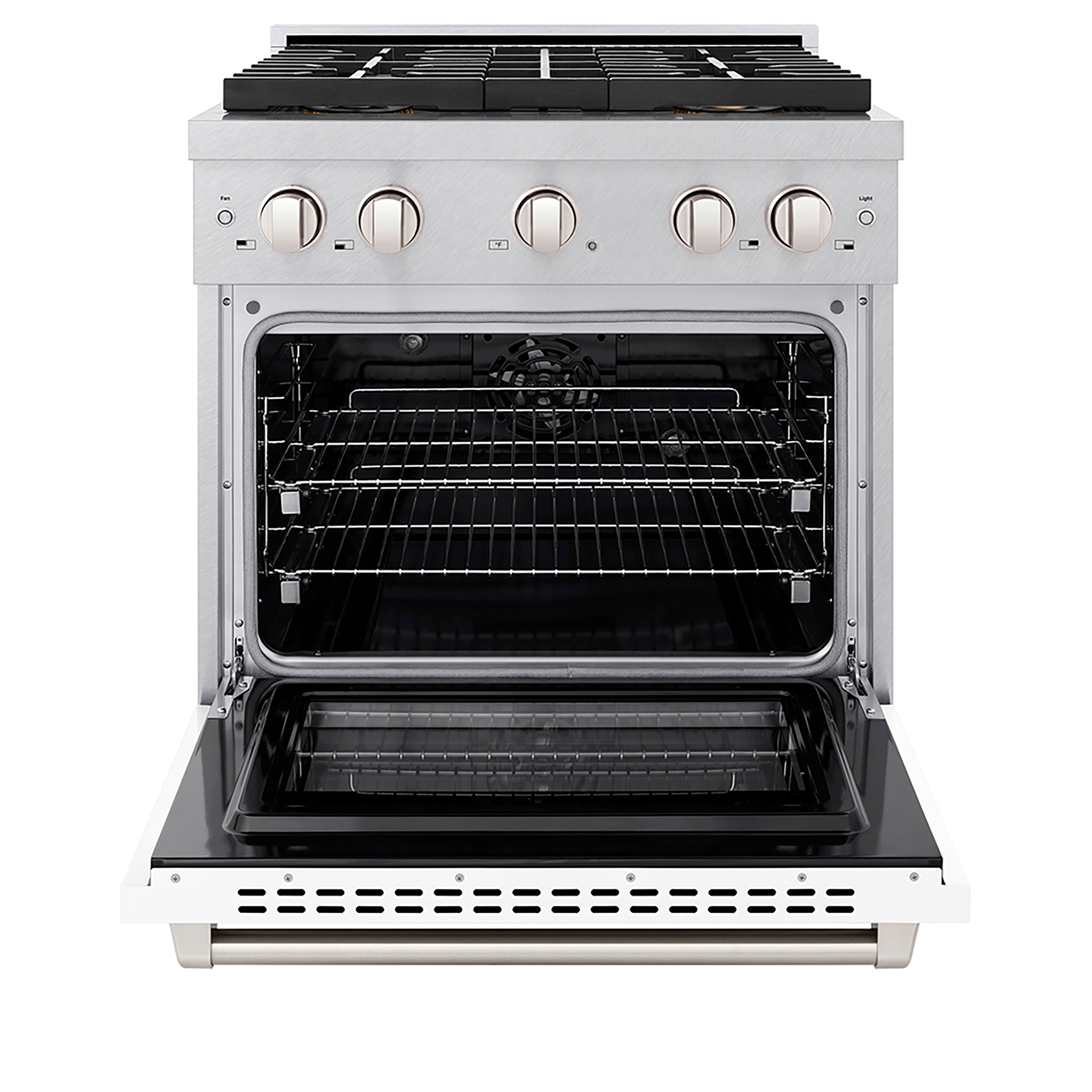 ZLINE 30 in. 4.2 cu. ft. Paramount Dual Fuel Range with 4 Burner DuoPro™ Cooktop and Electric Convection Oven with Black Matte Door (PSDR-BLM-30)