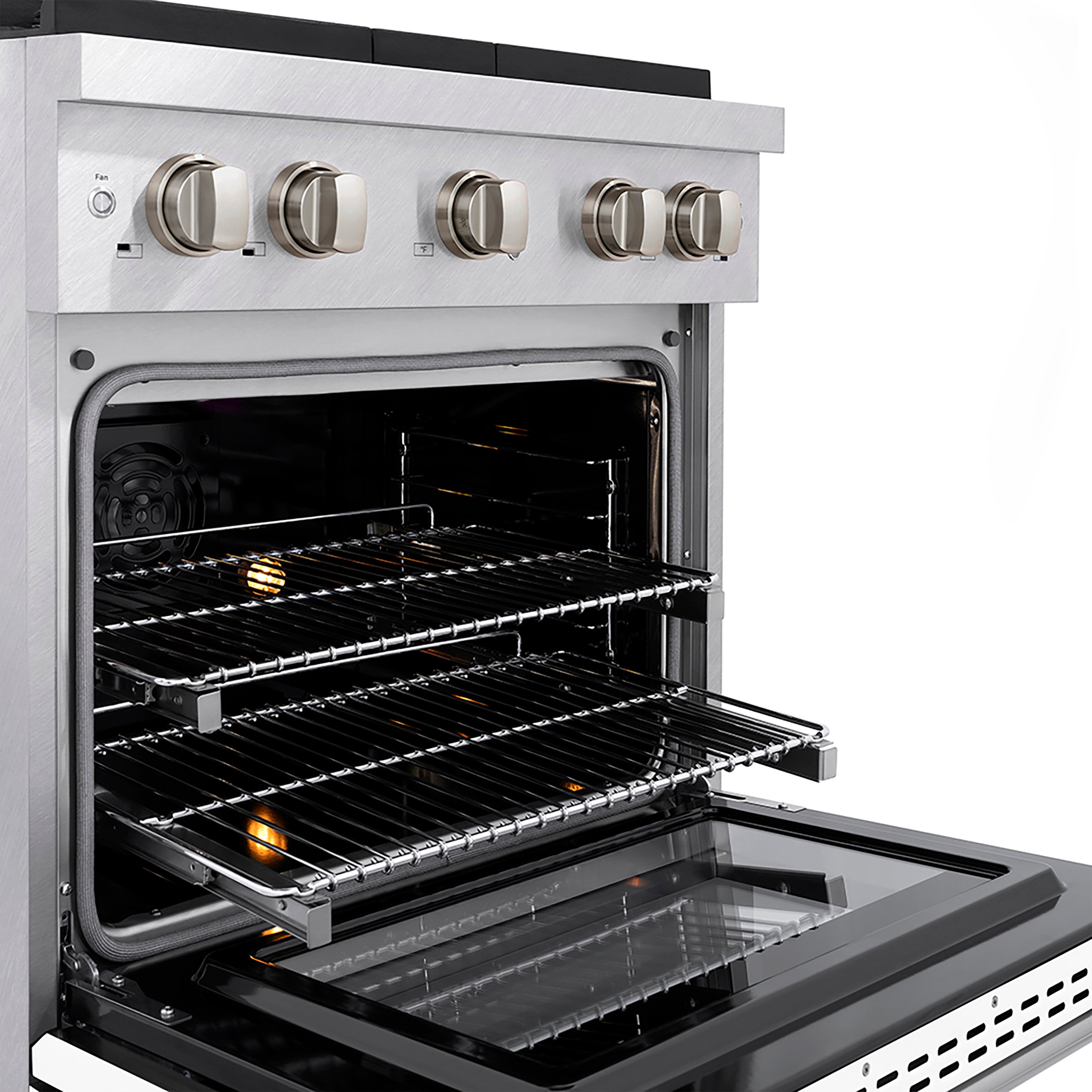 ZLINE 30 in. 4.2 cu. ft. Paramount Dual Fuel Range with 4 Burner DuoPro™ Cooktop and Electric Convection Oven with Black Matte Door (PSDR-BLM-30)