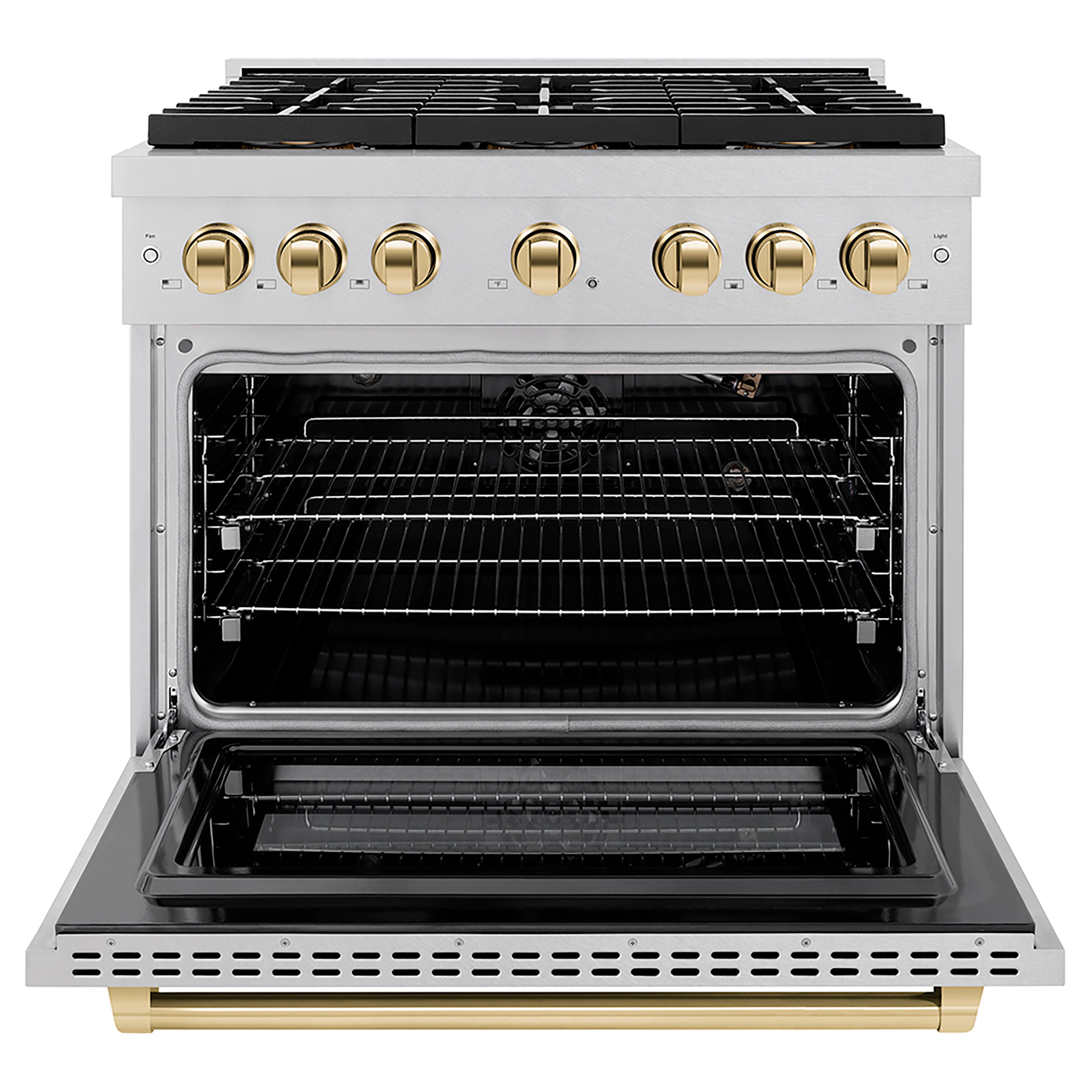 ZLINE Autograph Edition 36 in. 5.2 cu. ft. Paramount Gas Range with 6 Burner DuoPro™ Cooktop and Convection Gas Oven with White Matte Door and Matte Black Accents (PSGRZ-WM-36-MB)