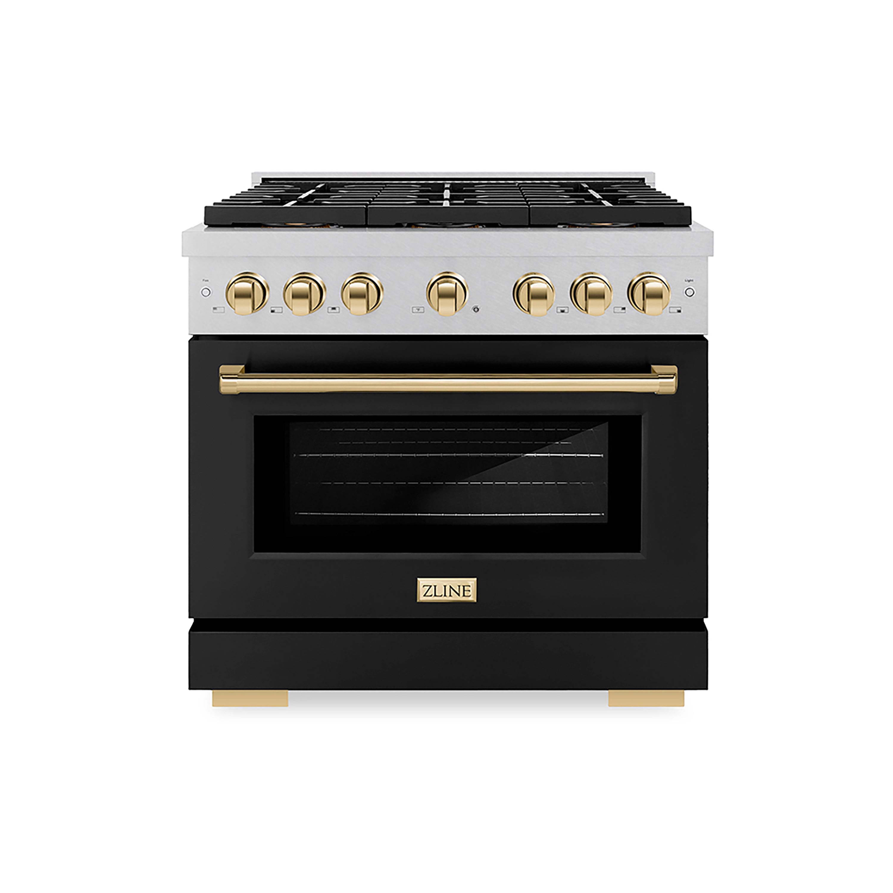 ZLINE Autograph Edition 36 in. 5.2 cu. ft. Paramount Gas Range with 6 Burner DuoPro™ Cooktop and Convection Gas Oven with White Matte Door and Matte Black Accents (PSGRZ-WM-36-MB)