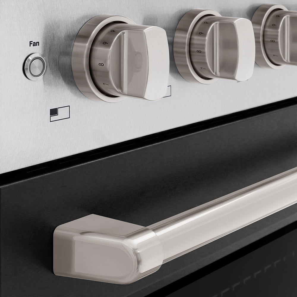 ZLINE 36 in. 5.2 cu. ft. Paramount Induction Range with 5 Element Cooktop and Electric Convection Oven in Satin Stainless Steel with White Matte Door (SINRS-WM-36)