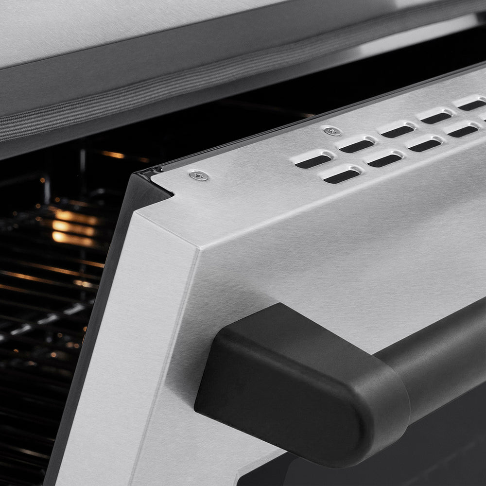 ZLINE Autograph Edition 24 in. 3.2 cu. ft. Paramount Induction Range with 3 Element Cooktop and Electric Convection Oven in Stainless Steel with Matte Black Accents (SINRZ-24-MB)