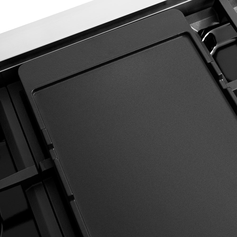 ZLINE 48 in. 6.7 cu. ft. Paramount Dual Fuel Range with 8 Burner DuoPro™ Cooktop and Dual Ovens in Black Stainless Steel (PSDRB-48)