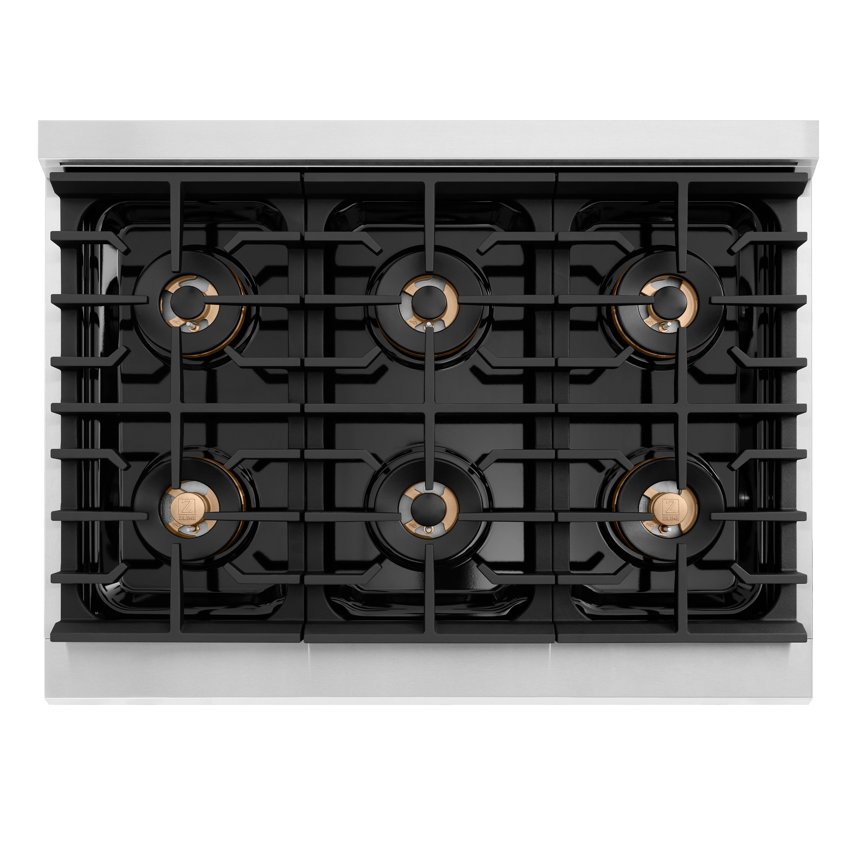 ZLINE Autograph Edition 36 in. 5.2 cu. ft. Paramount Gas Range with 6 Burner DuoPro™ Cooktop and Convection Gas Oven with White Matte Door and Matte Black Accents (PSGRZ-WM-36-MB)