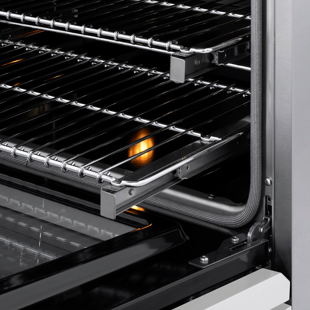 ZLINE Autograph Edition 48 in. 6.7 cu. ft. Classic Dual Fuel Range with 8 Burner DuoPro™ Cooktop and Dual Ovens in Stainless Steel and Champagne Bronze Accents (PCDRZ-48-CB)