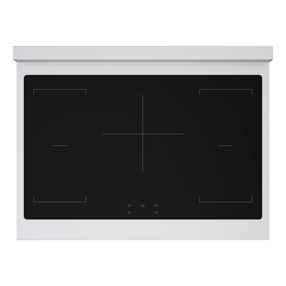 ZLINE 36 in. 5.2 cu. ft. Paramount Induction Range with 5 Element Cooktop and Electric Convection Oven in Satin Stainless Steel with White Matte Door (SINRS-WM-36)