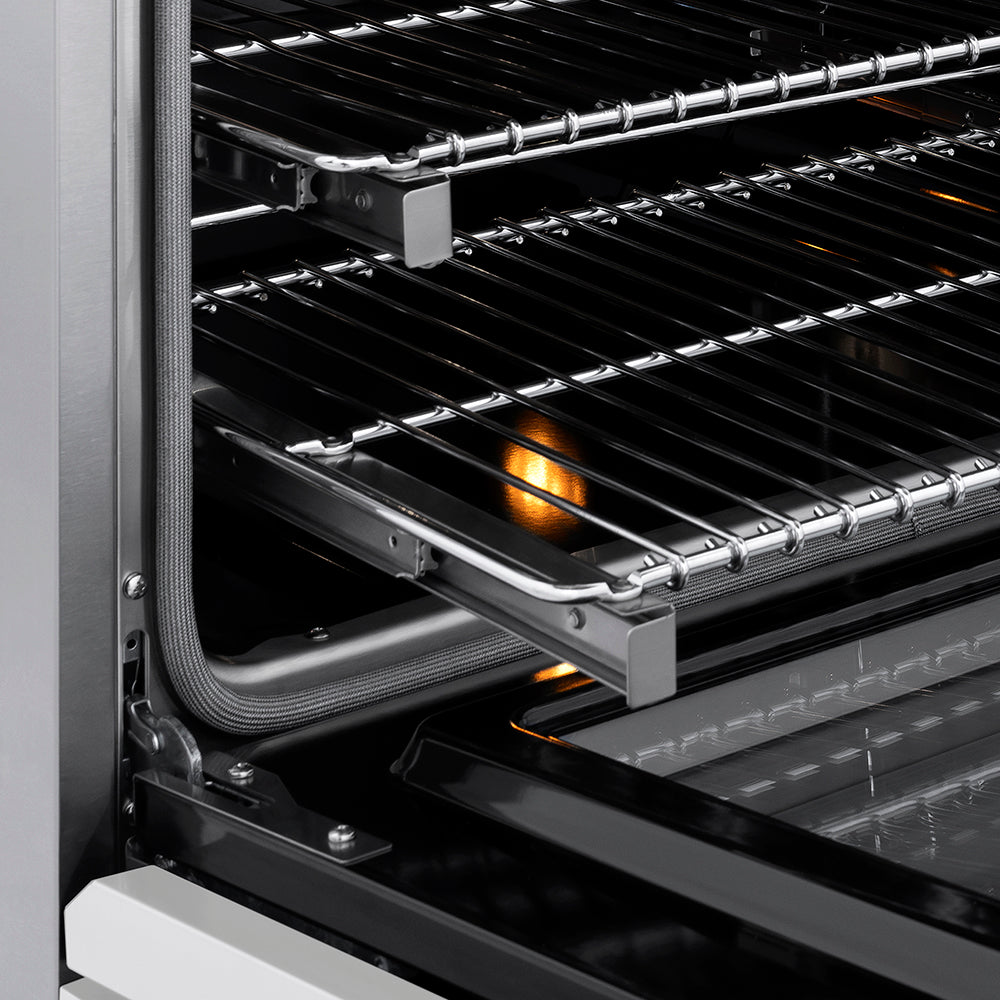 ZLINE Autograph Edition 24 in. 3.2 cu. ft. Paramount Induction Range with 3 Element Cooktop and Electric Convection Oven in Stainless Steel with Matte Black Accents (SINRZ-24-MB)