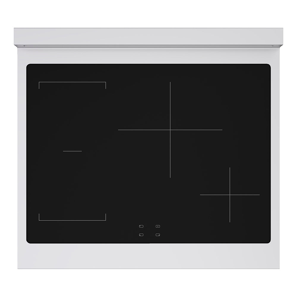 ZLINE Autograph Edition 30 in. 4.2 cu. ft. Paramount Induction Range with 4 Element Cooktop and Electric Convection Oven in Stainless Steel with White Matte Door and Matte Black Accents (SINRZ-WM-30-MB)