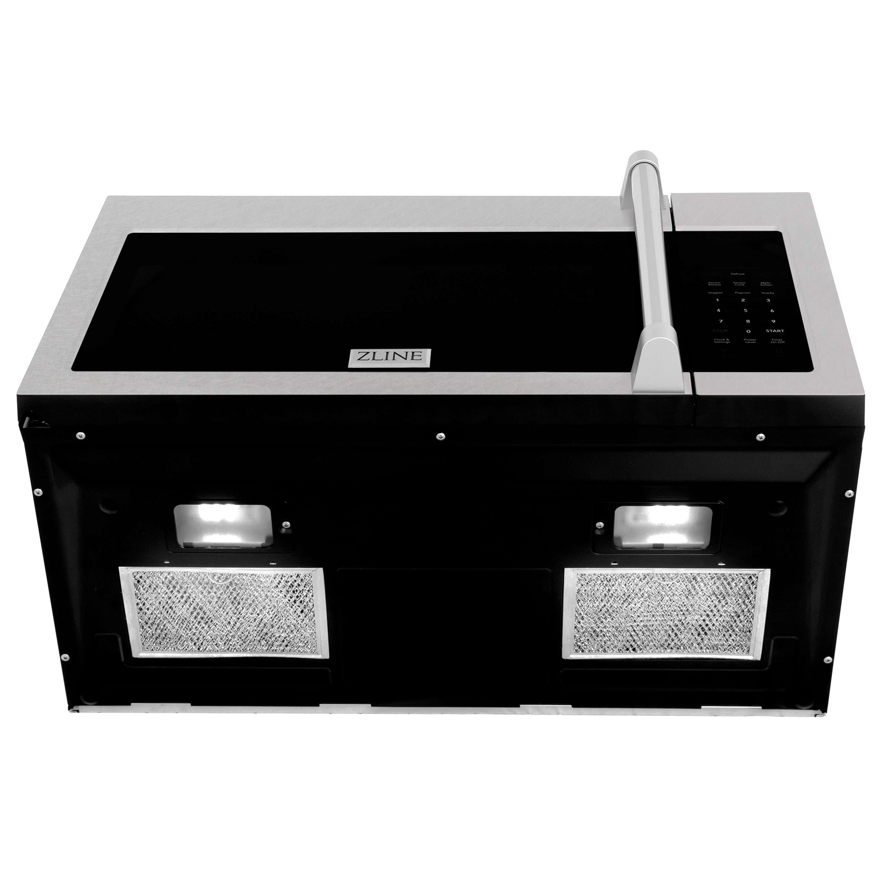 ZLINE 1.5 cu. 30ft. Over the Range Convection Microwave Oven in Fingerprint Resistant Stainless Steel with Traditional Handle and Sensor Cooking