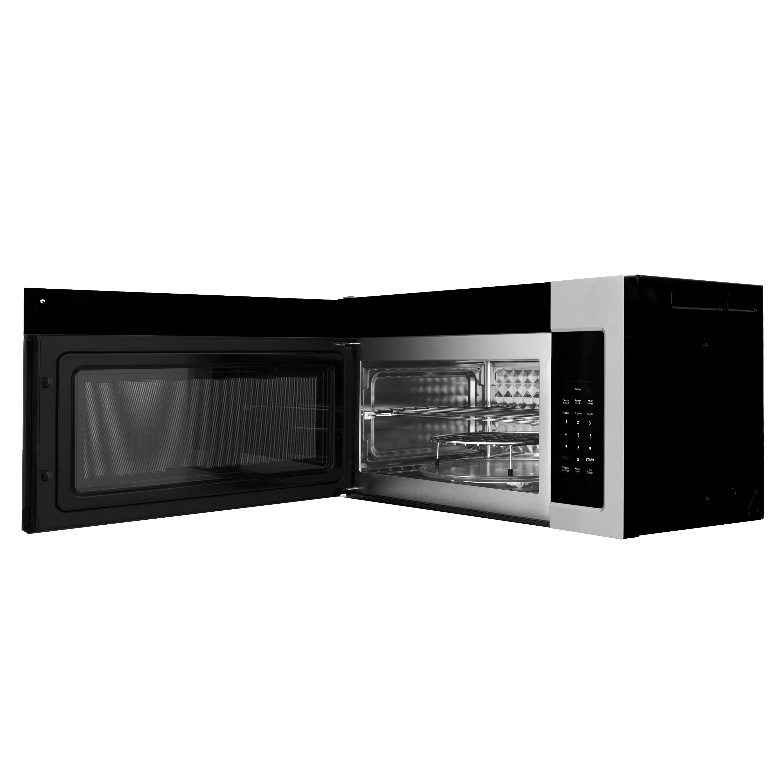 ZLINE 1.5 cu. 30ft. Over the Range Convection Microwave Oven in Fingerprint Resistant Stainless Steel with Traditional Handle and Sensor Cooking