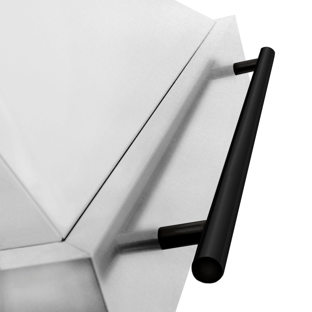 ZLINE Autograph Edition 30" Fingerprint Resistant Stainless Steel Range Hood with Matte Black Handle (8654SNZ-30-MB)