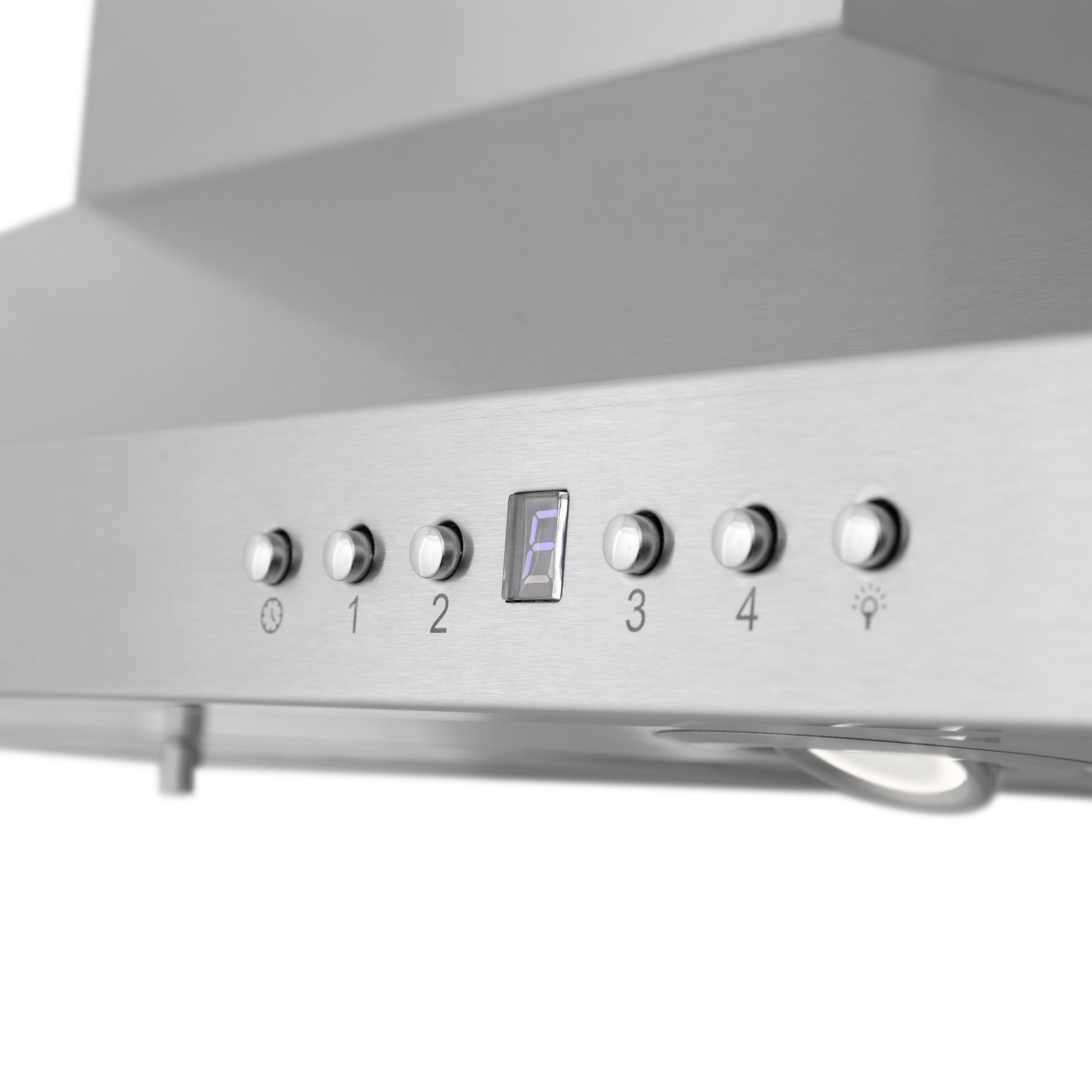36" ZLINE CrownSoundâ¢Ducted Vent Island Mount Range Hood in Stainless Steel with Built-in Bluetooth Speakers (GL2iCRN-BT-36)