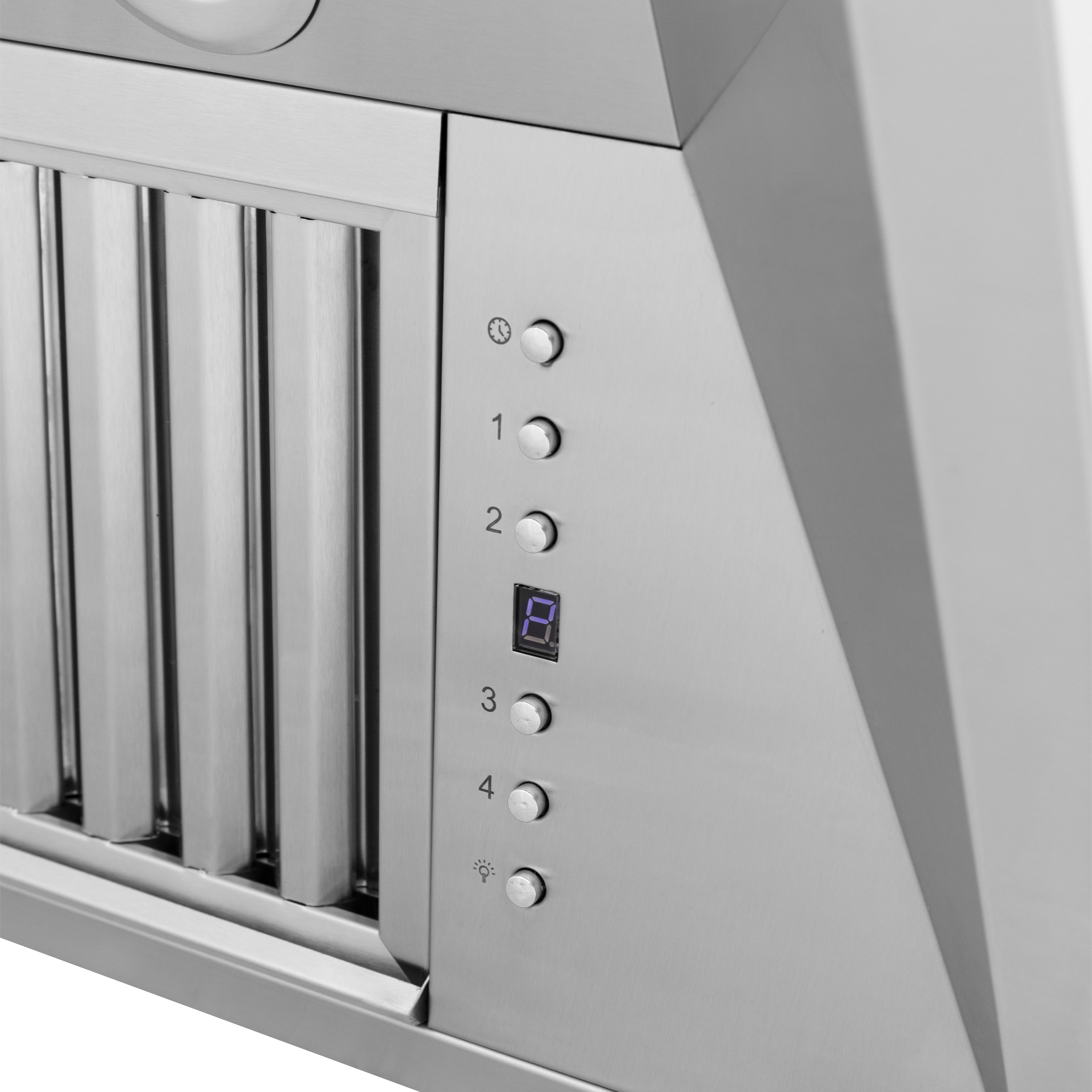 36 in. ZLINE CrownSound⢠Ducted Vent Island Mount Range Hood in Stainless Steel with Built-in Bluetooth Speakers (597iCRN-BT-36)